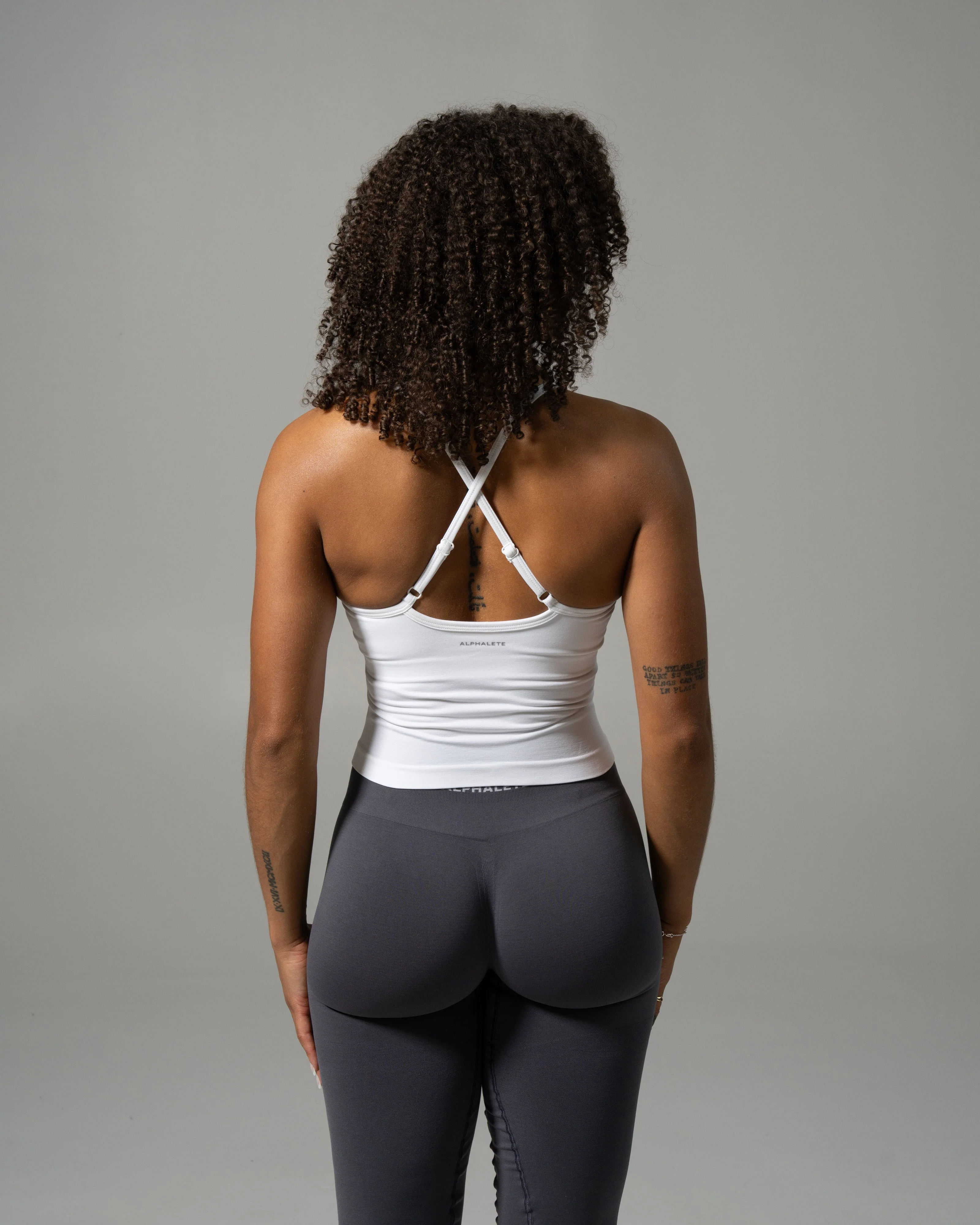 Crossed Push Tank - White - Image 2