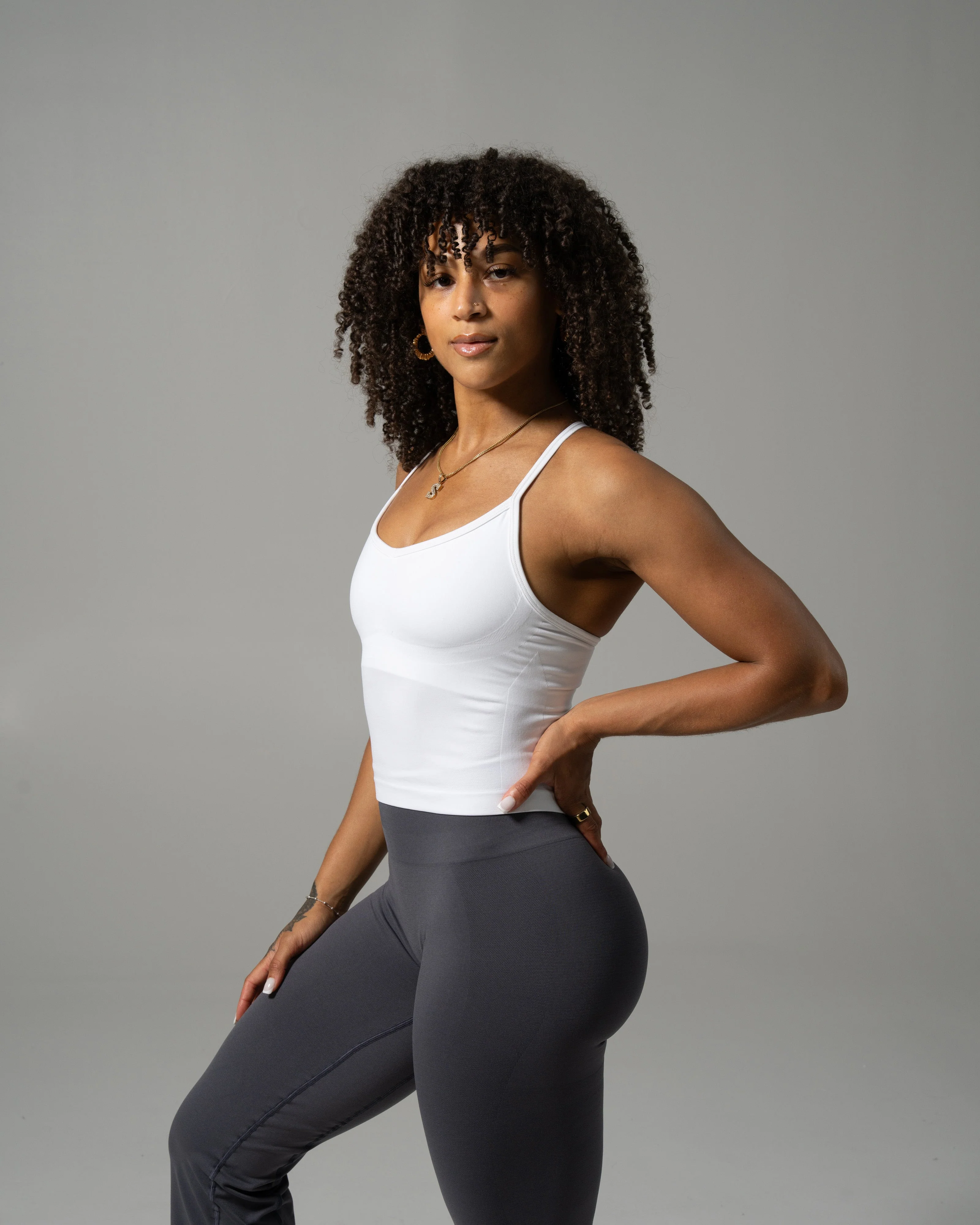 Crossed Push Tank - White - Image 3