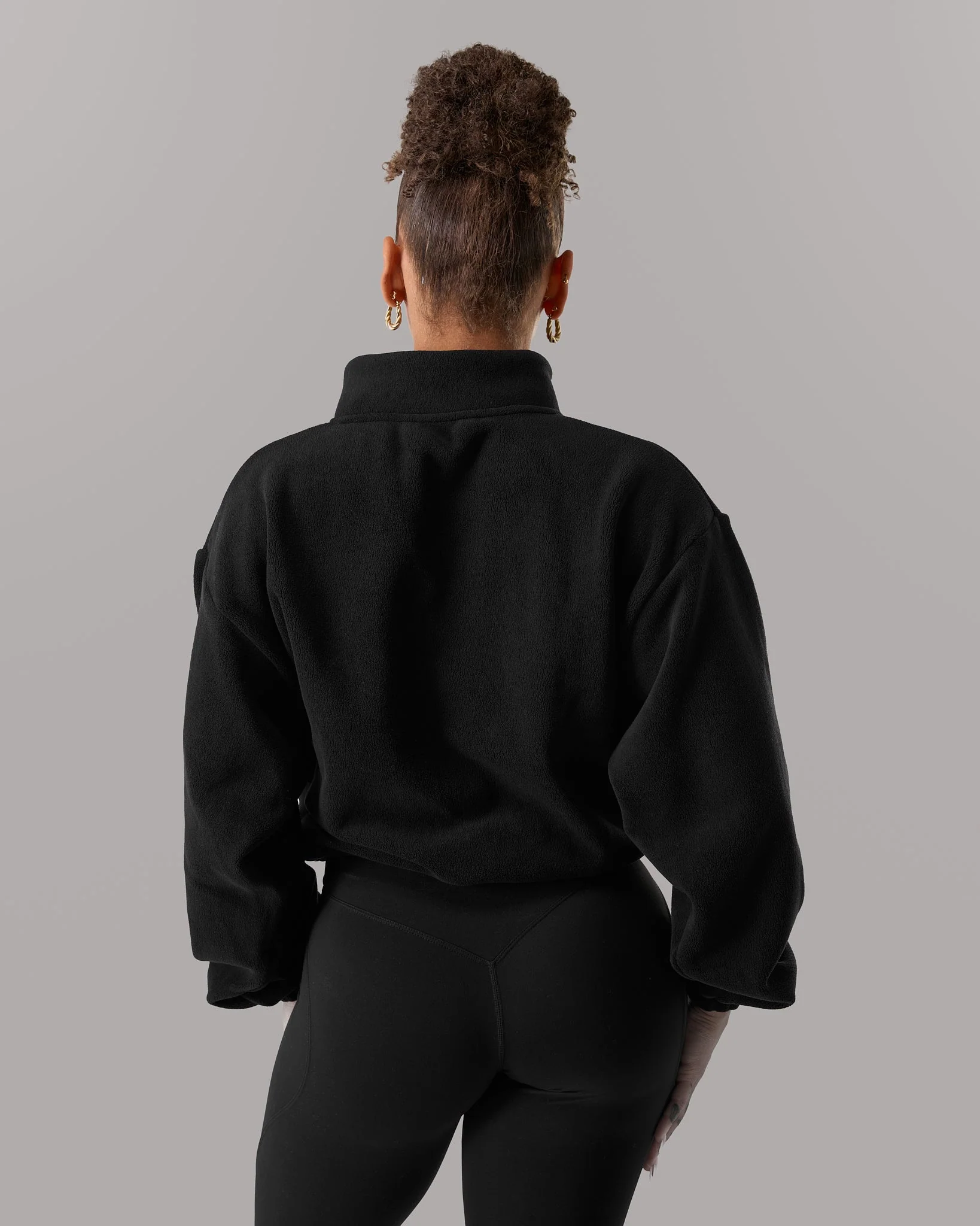 Fleece Jacket - Black - Image 4