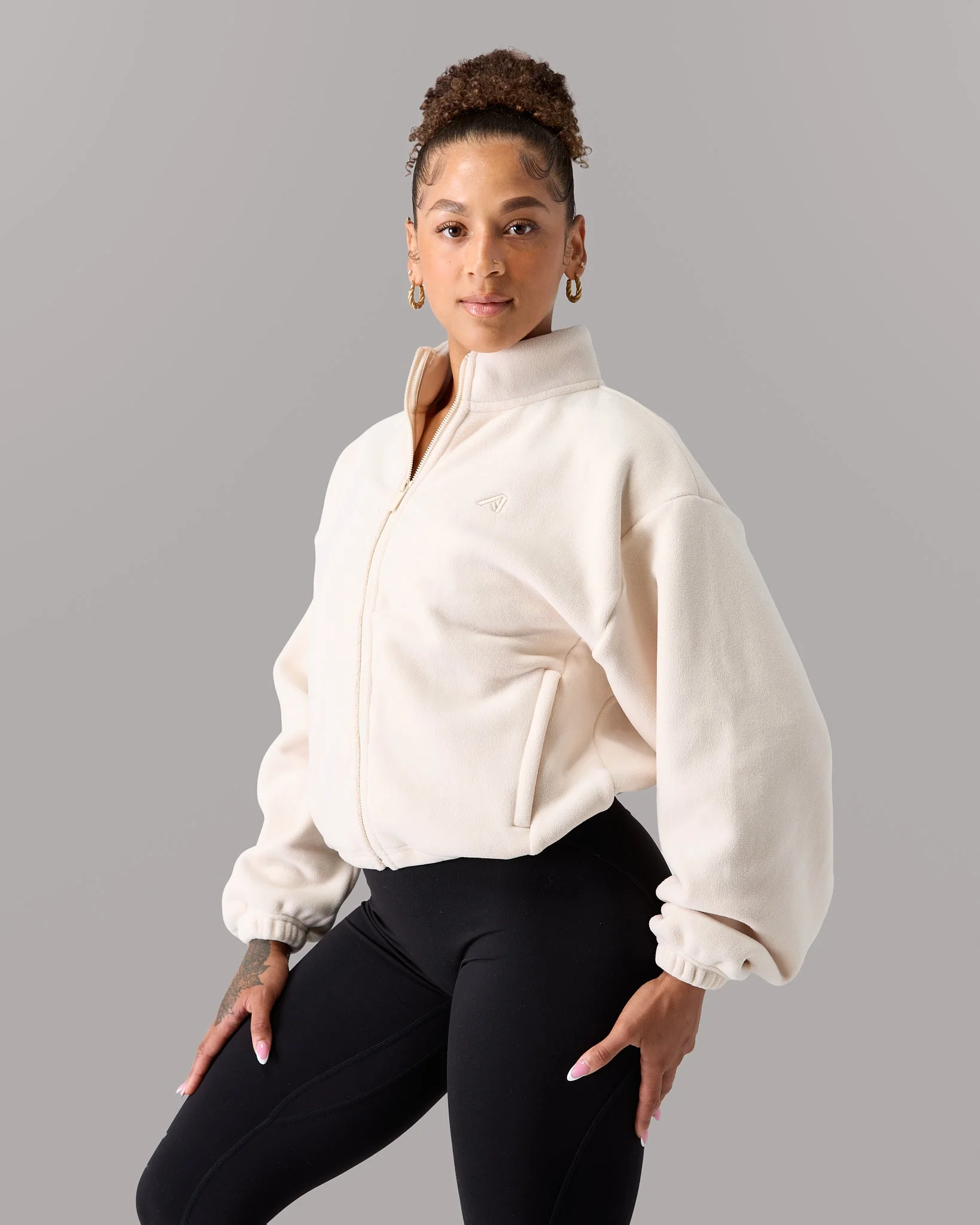 Fleece Jacket - Cream - Image 3
