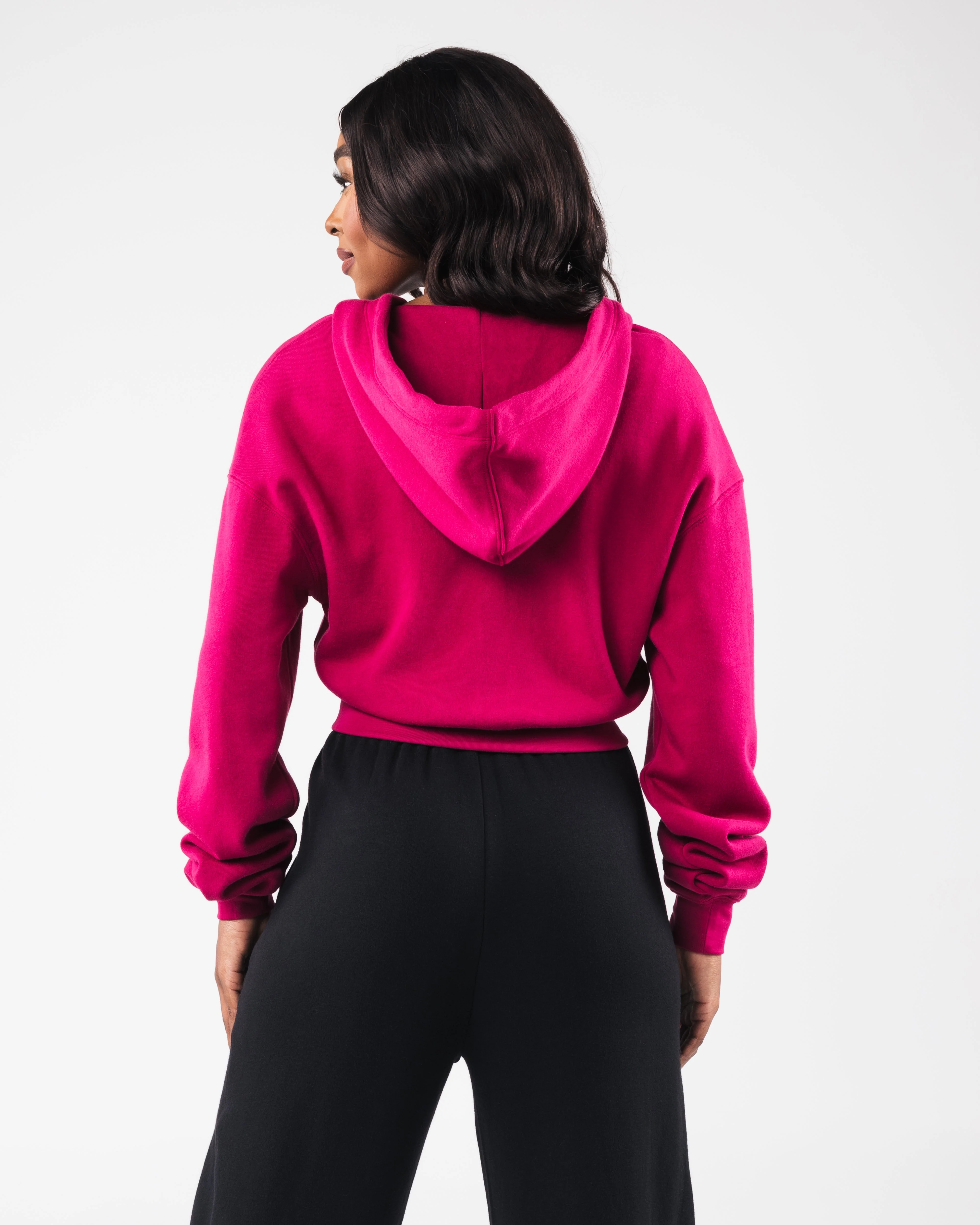 Fleece Zip Jacket - Berry - Image 4