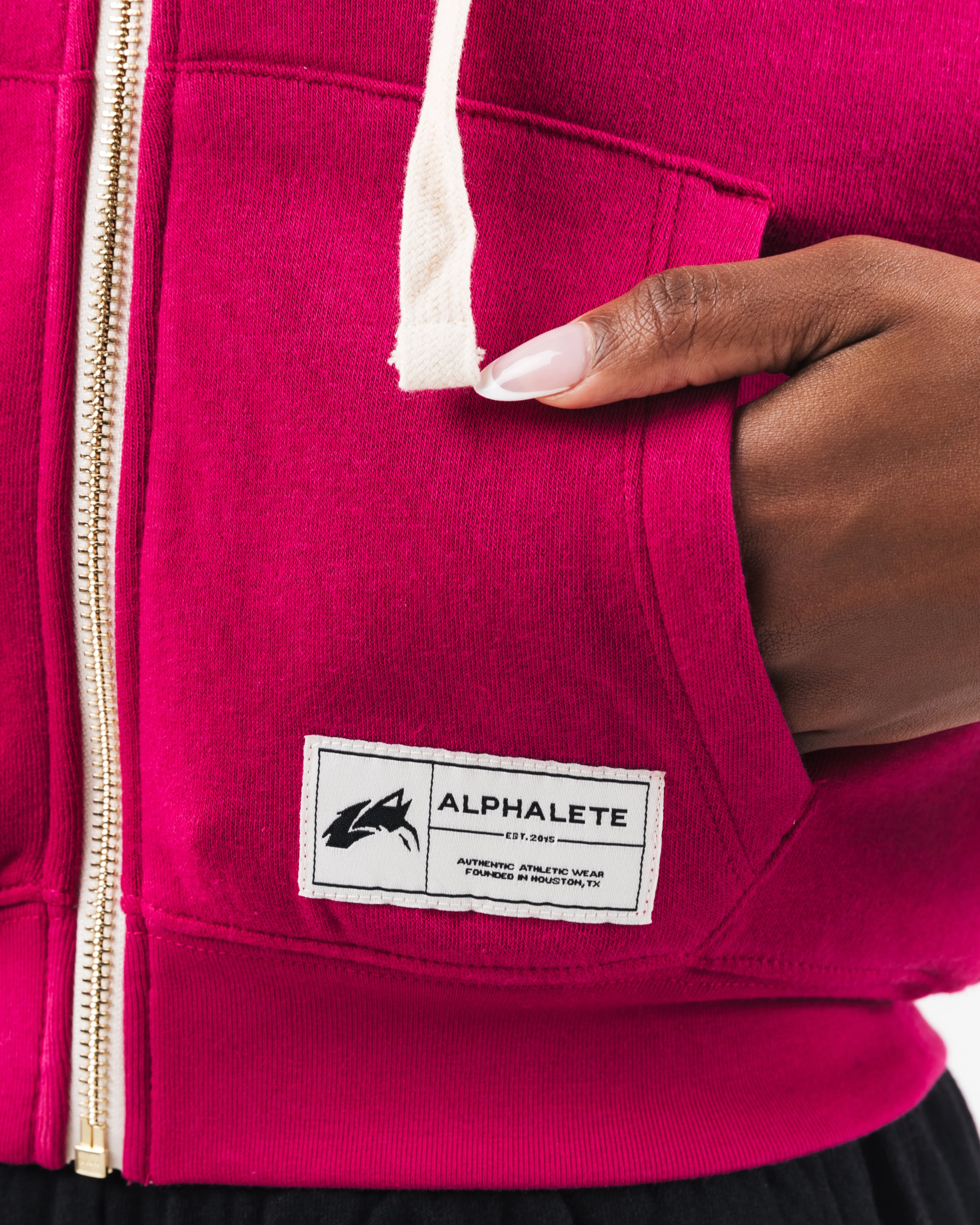 Fleece Zip Jacket - Berry - Image 6