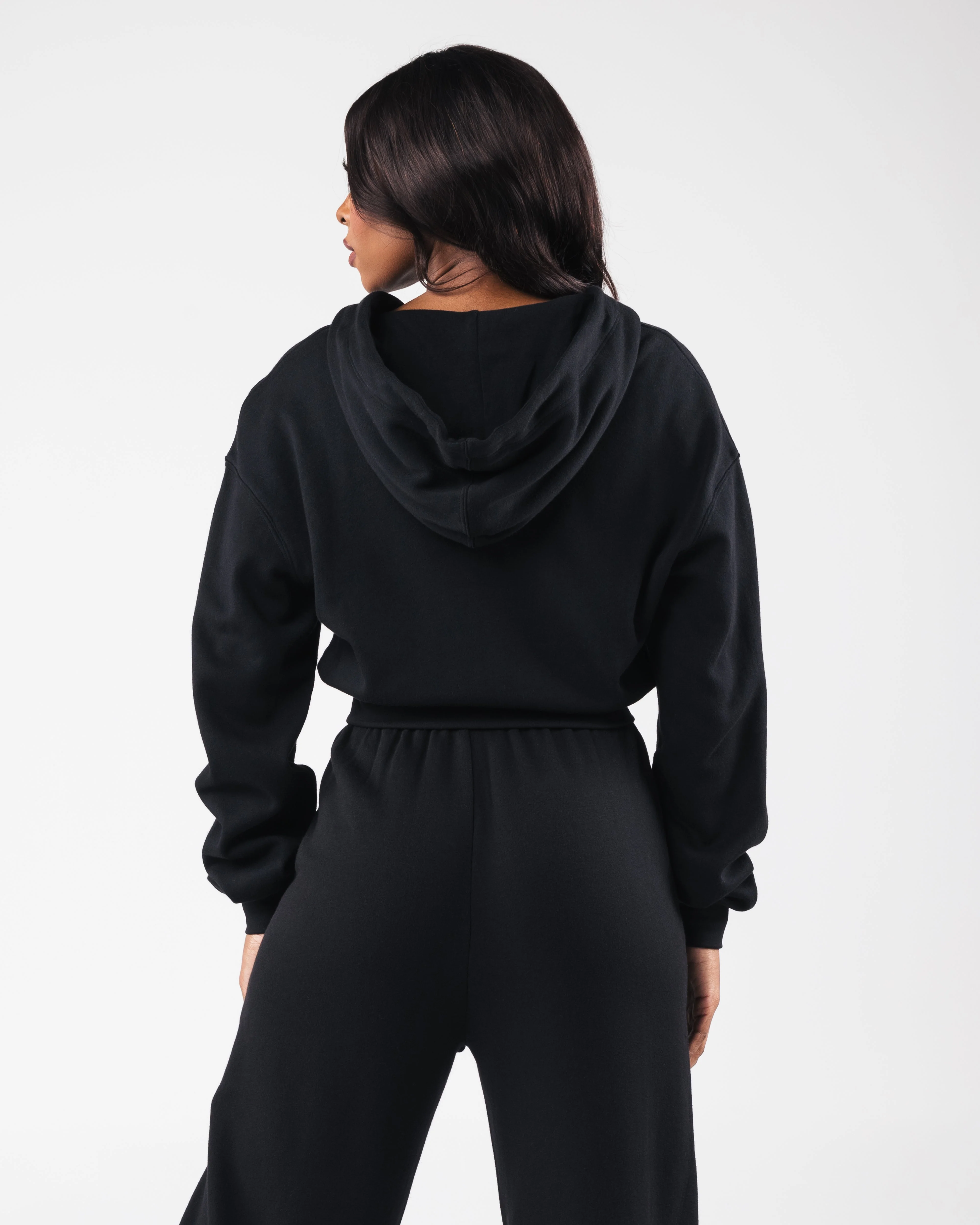 Fleece Zip Jacket - Black - Image 4