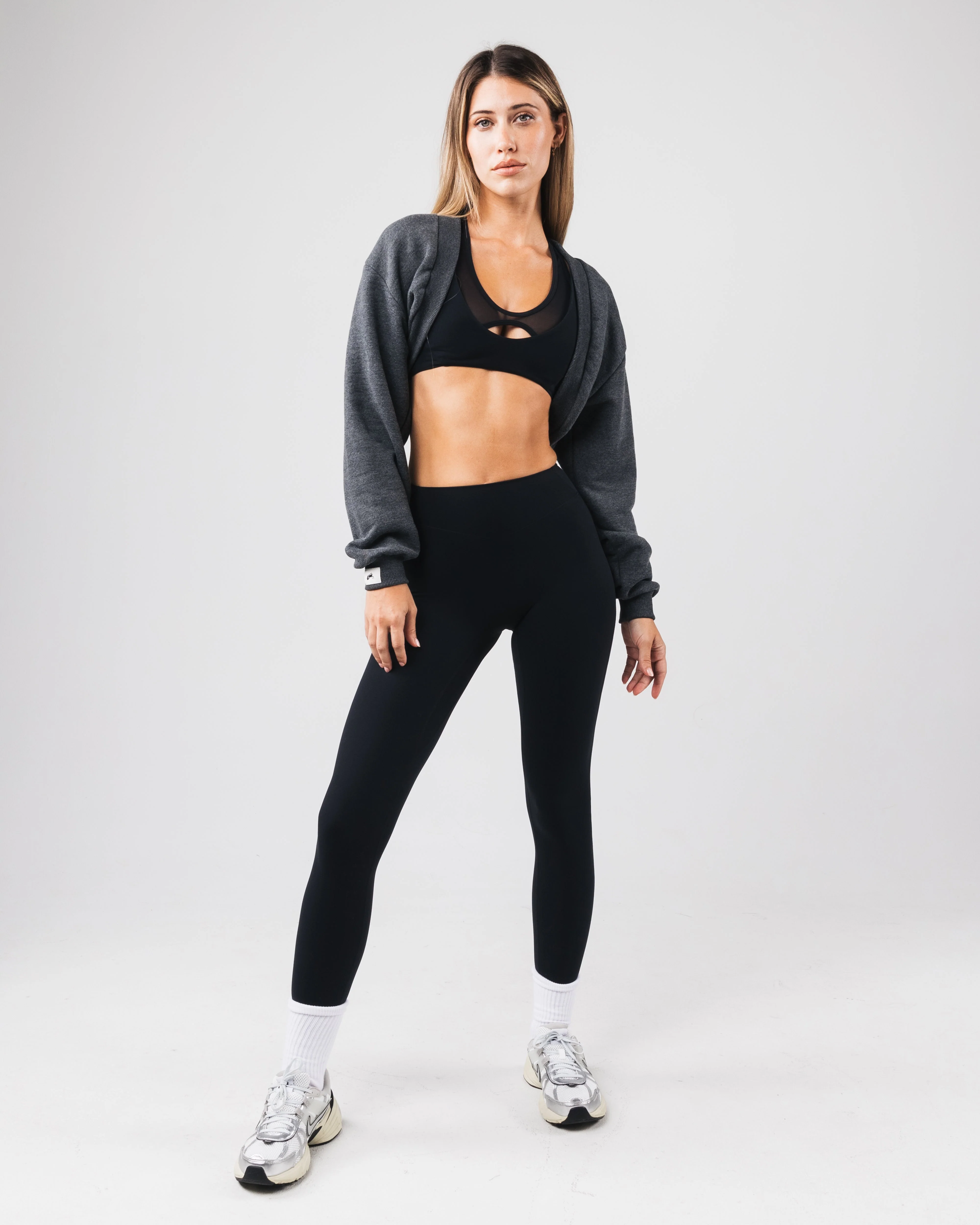 Overlay Shrug - Heather Black - Image 2