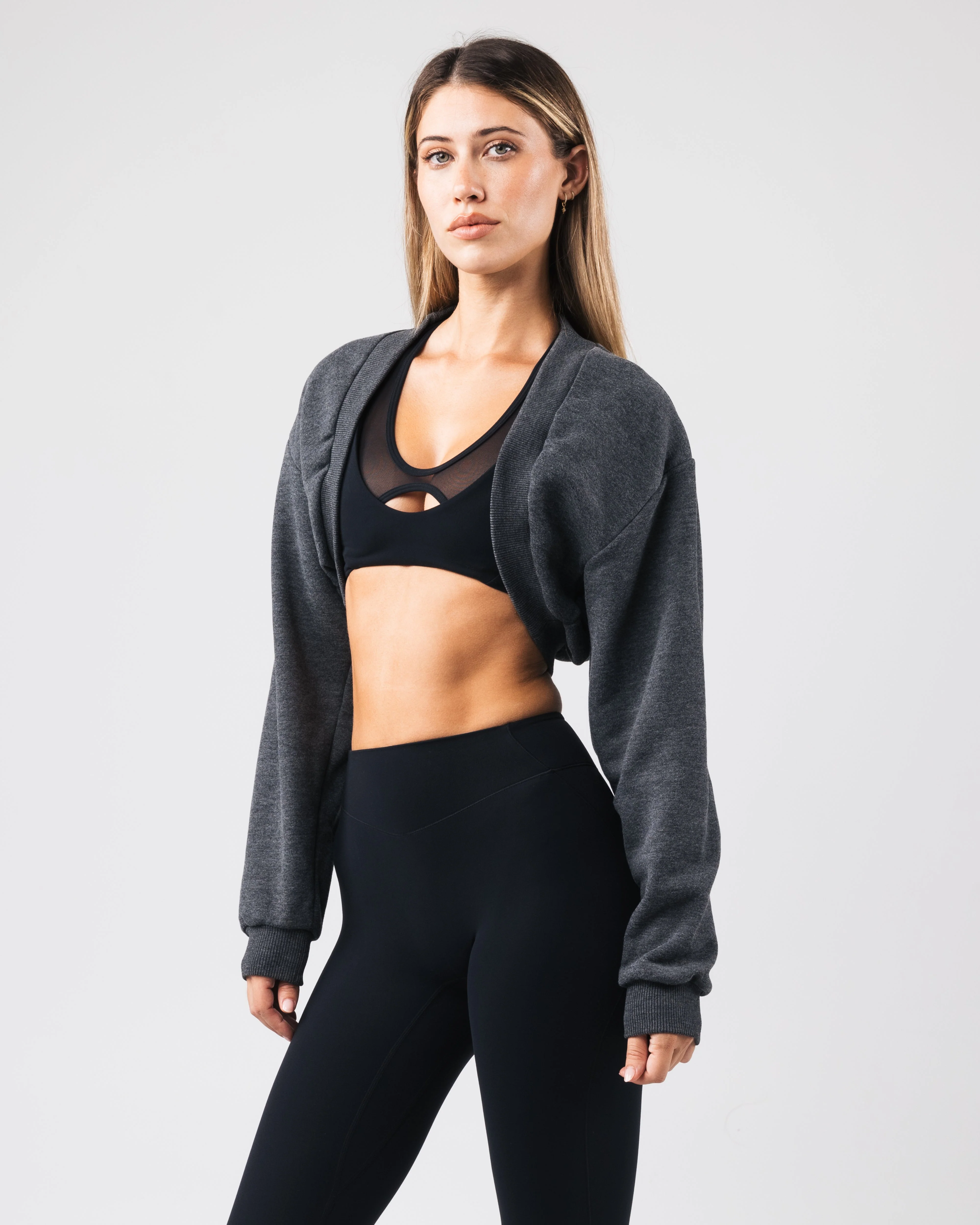 Overlay Shrug - Heather Black - Image 3