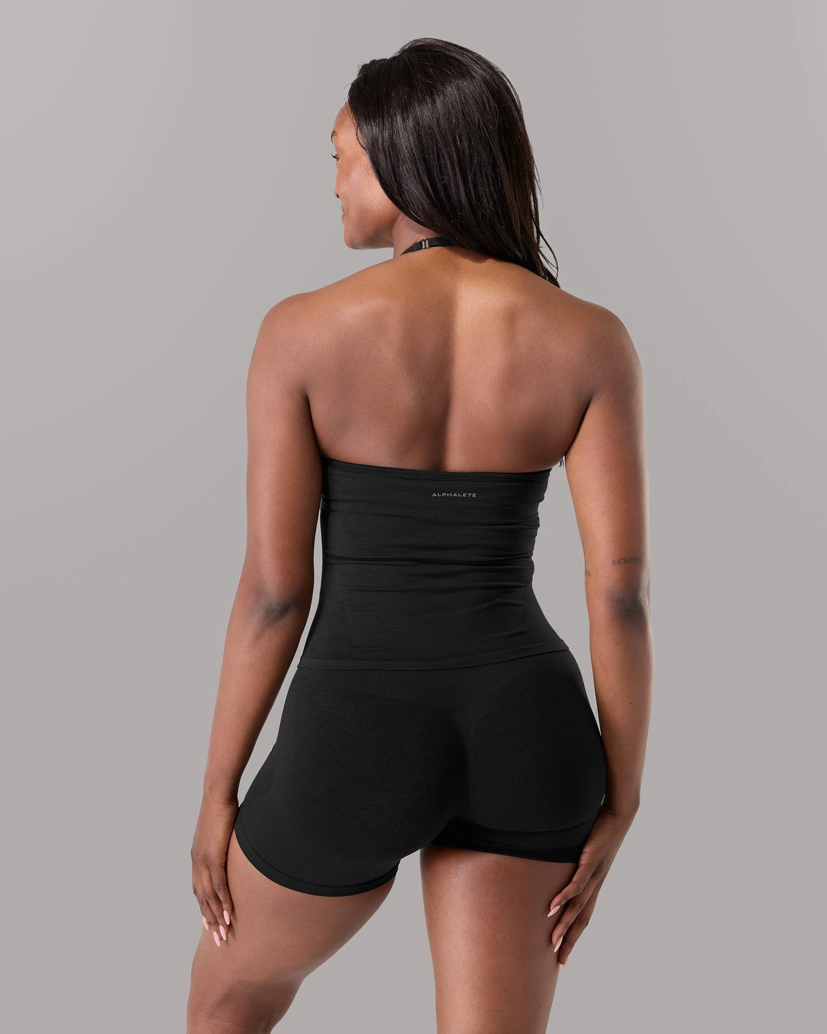Halter Push Tank - Black - Image 3