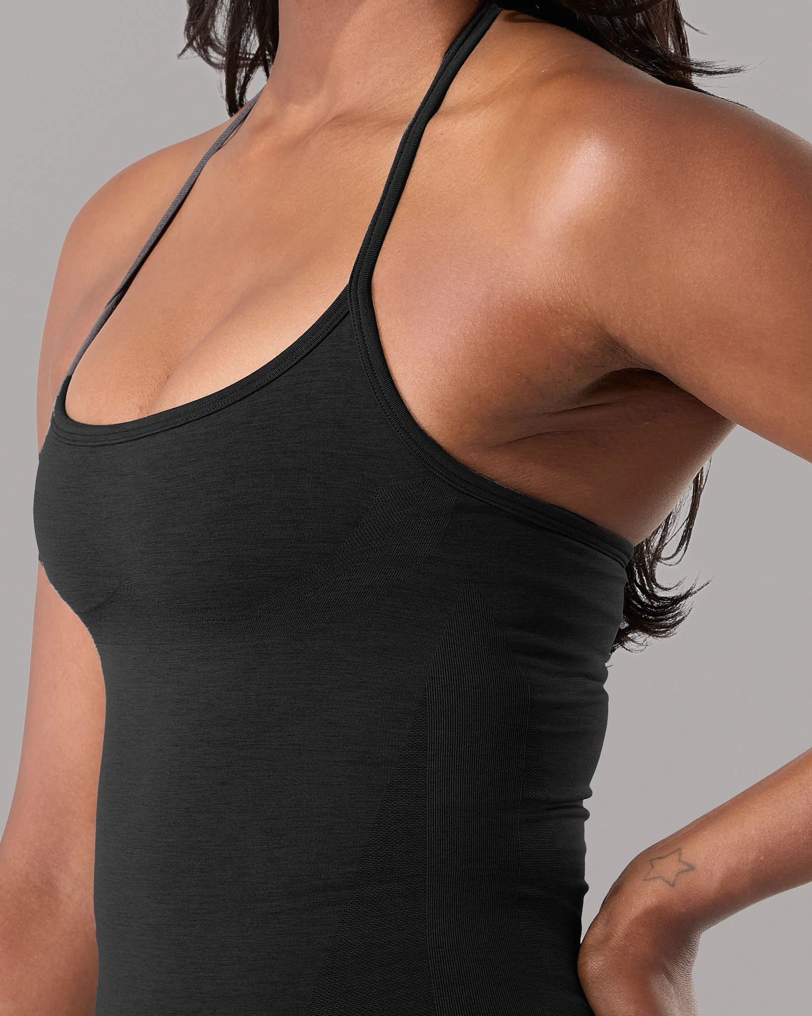 Halter Push Tank - Black - Image 5