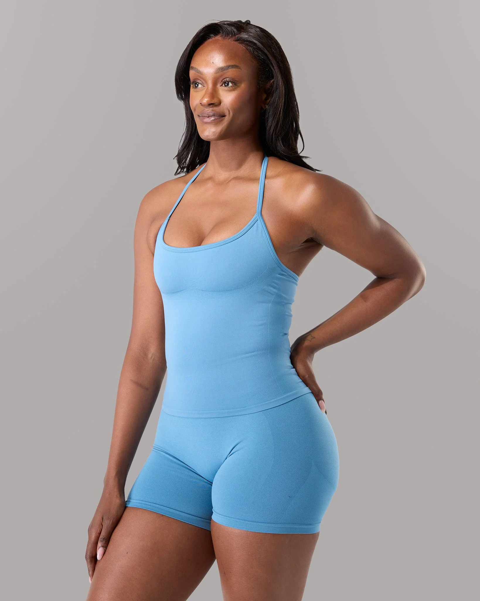 Halter Push Tank - Coastal Blue - Image 4