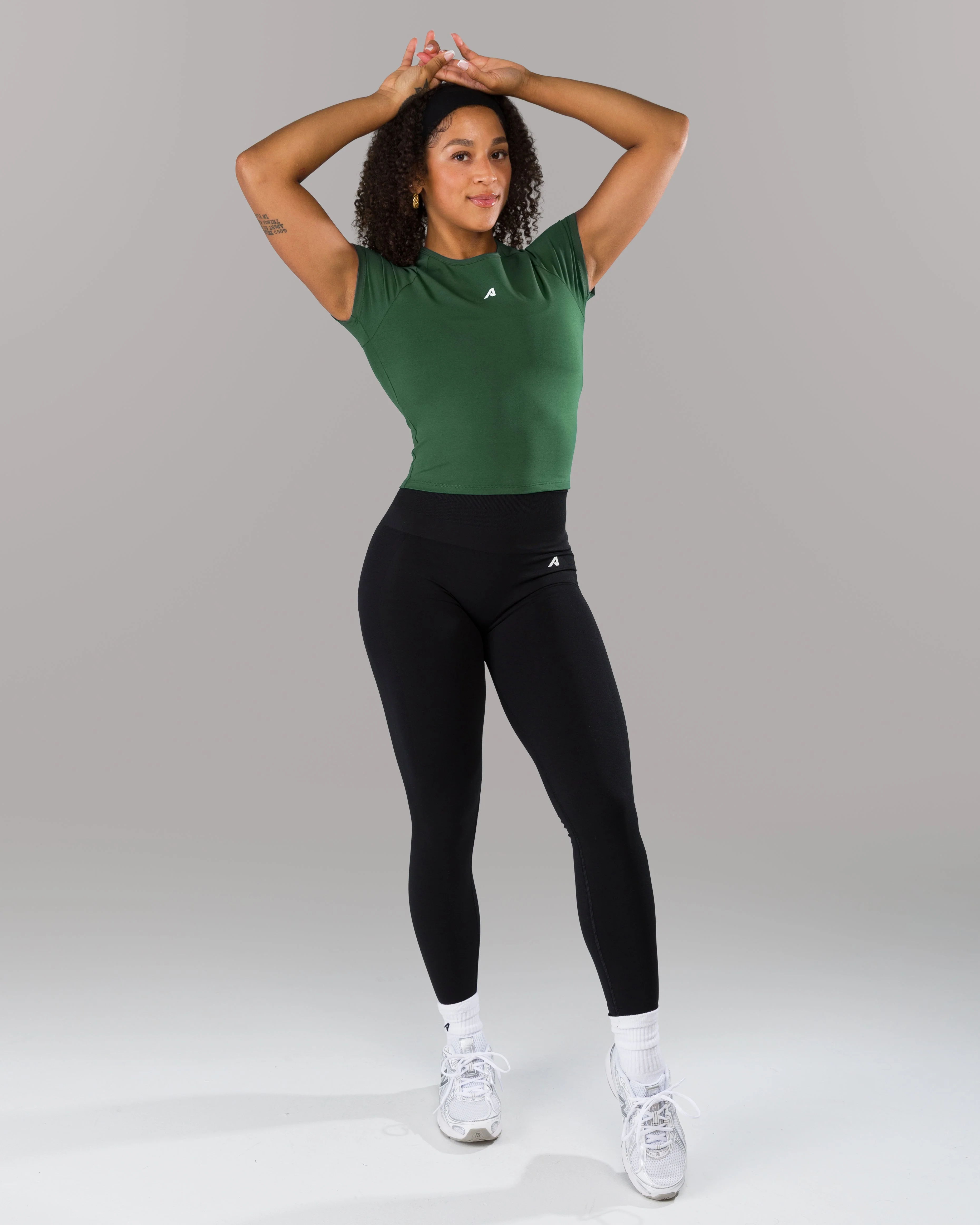 Icon Baby Tee - Court Green - Image 4