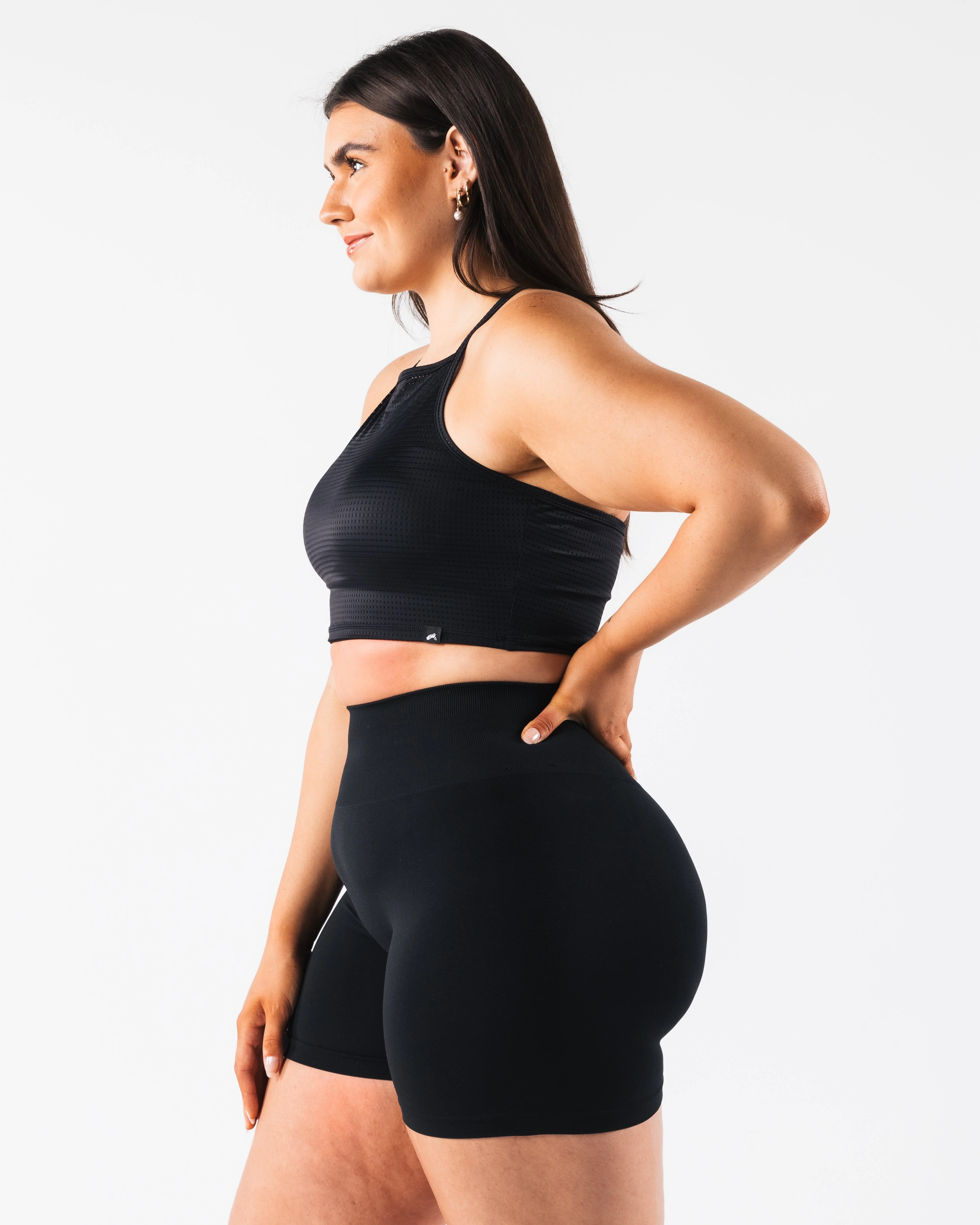 Margo Mesh Tank - Black - Image 6
