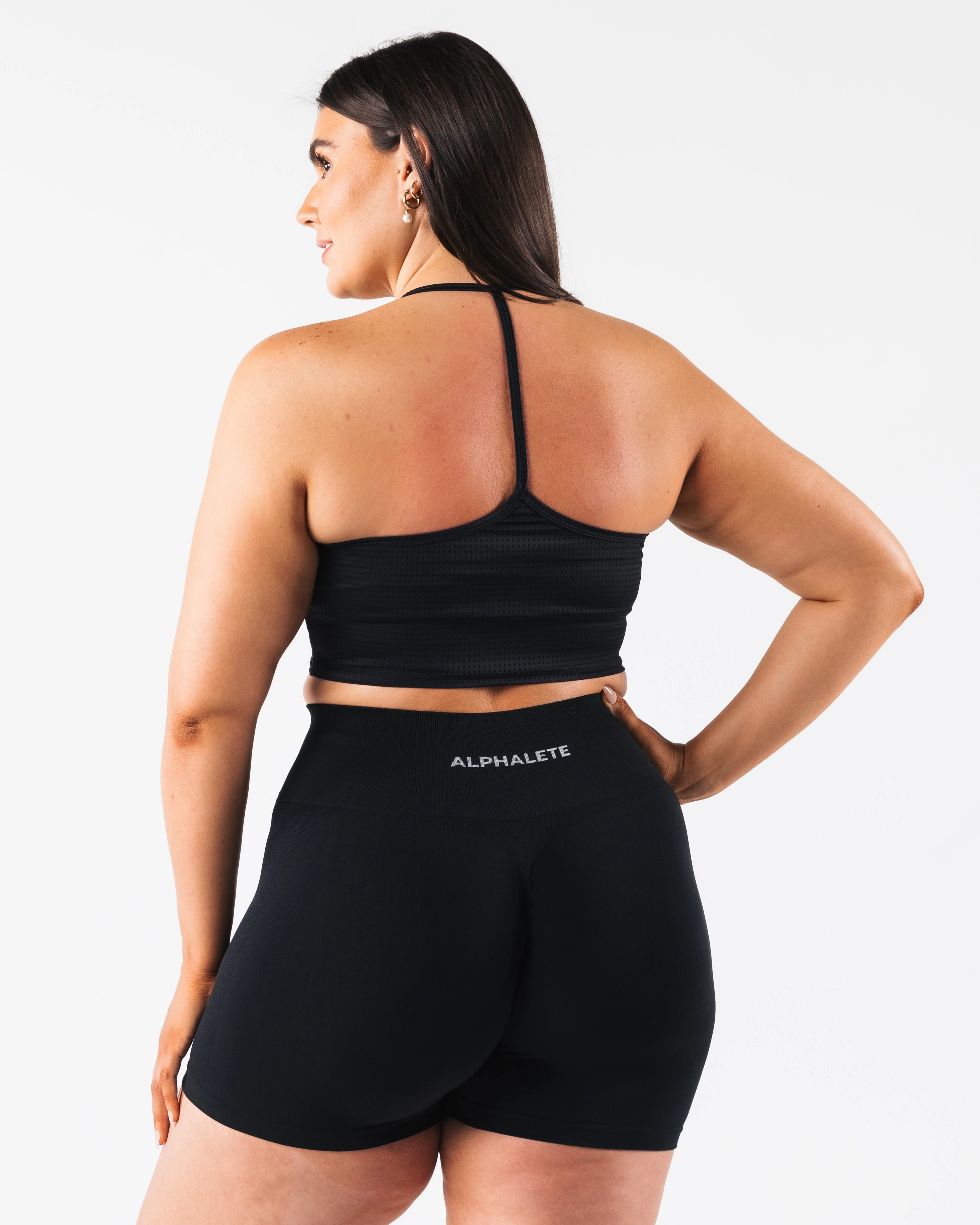 Margo Mesh Tank - Black - Image 8