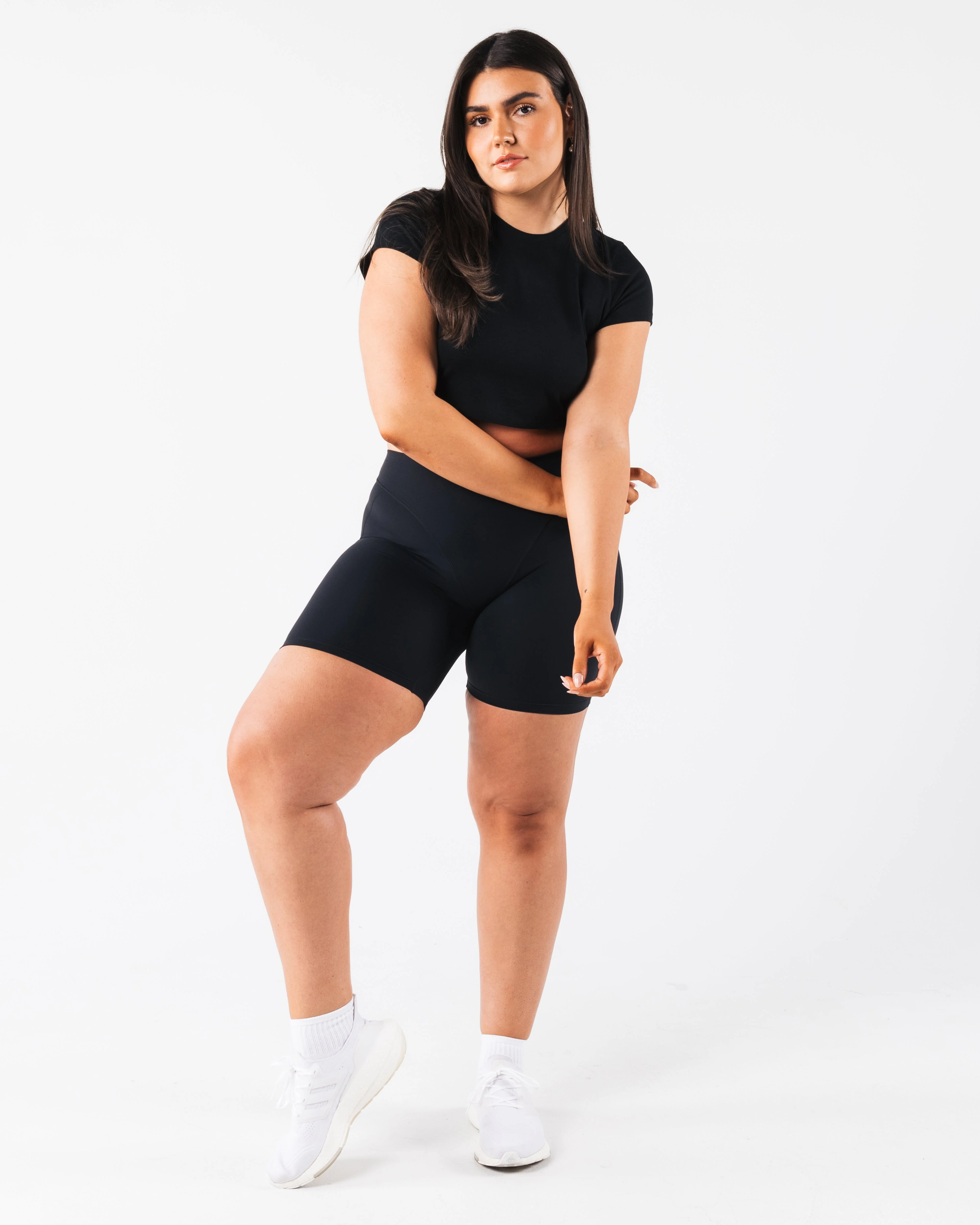 OT Crop Tee - Black - Image 2