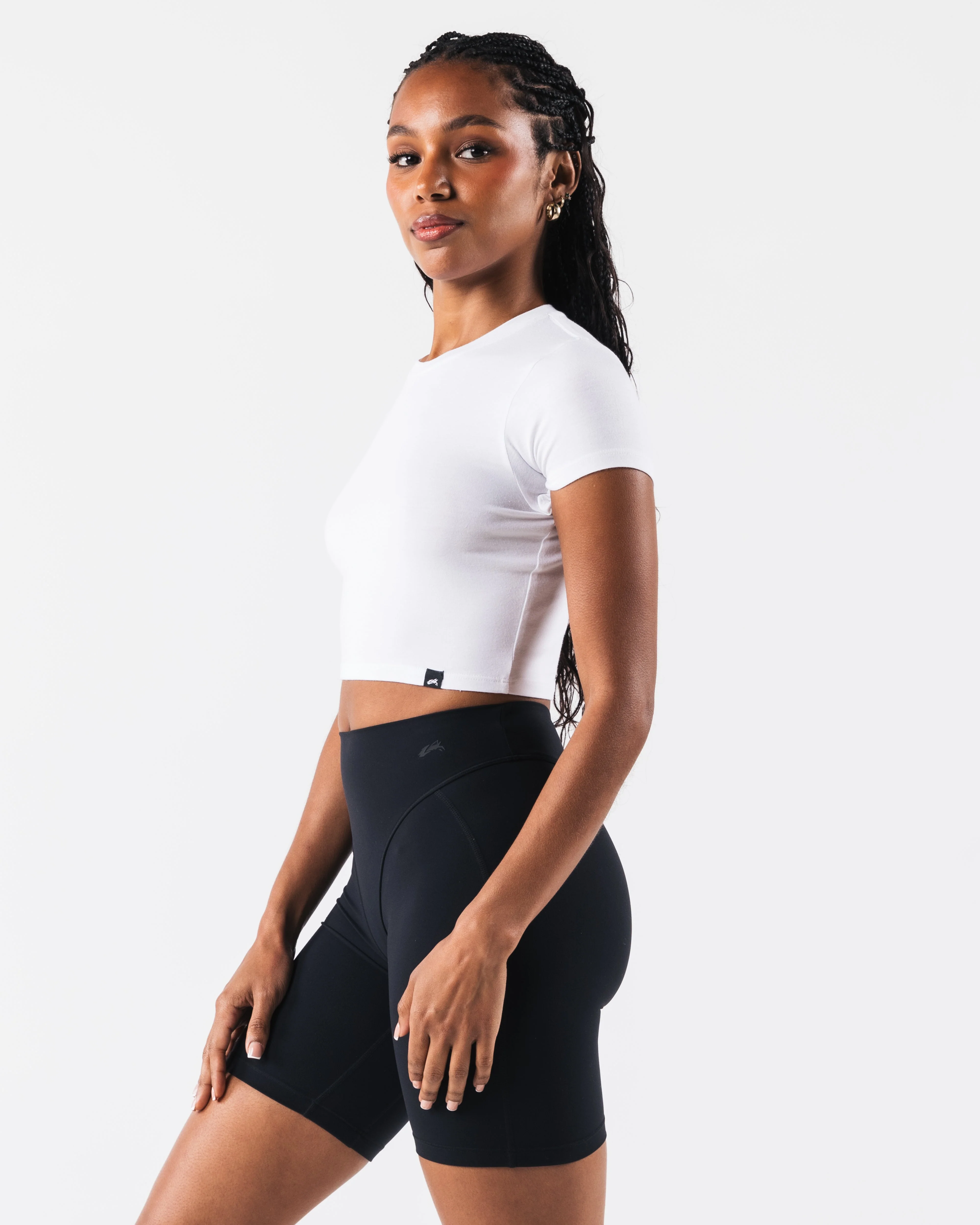 OT Crop Tee - White - Image 3