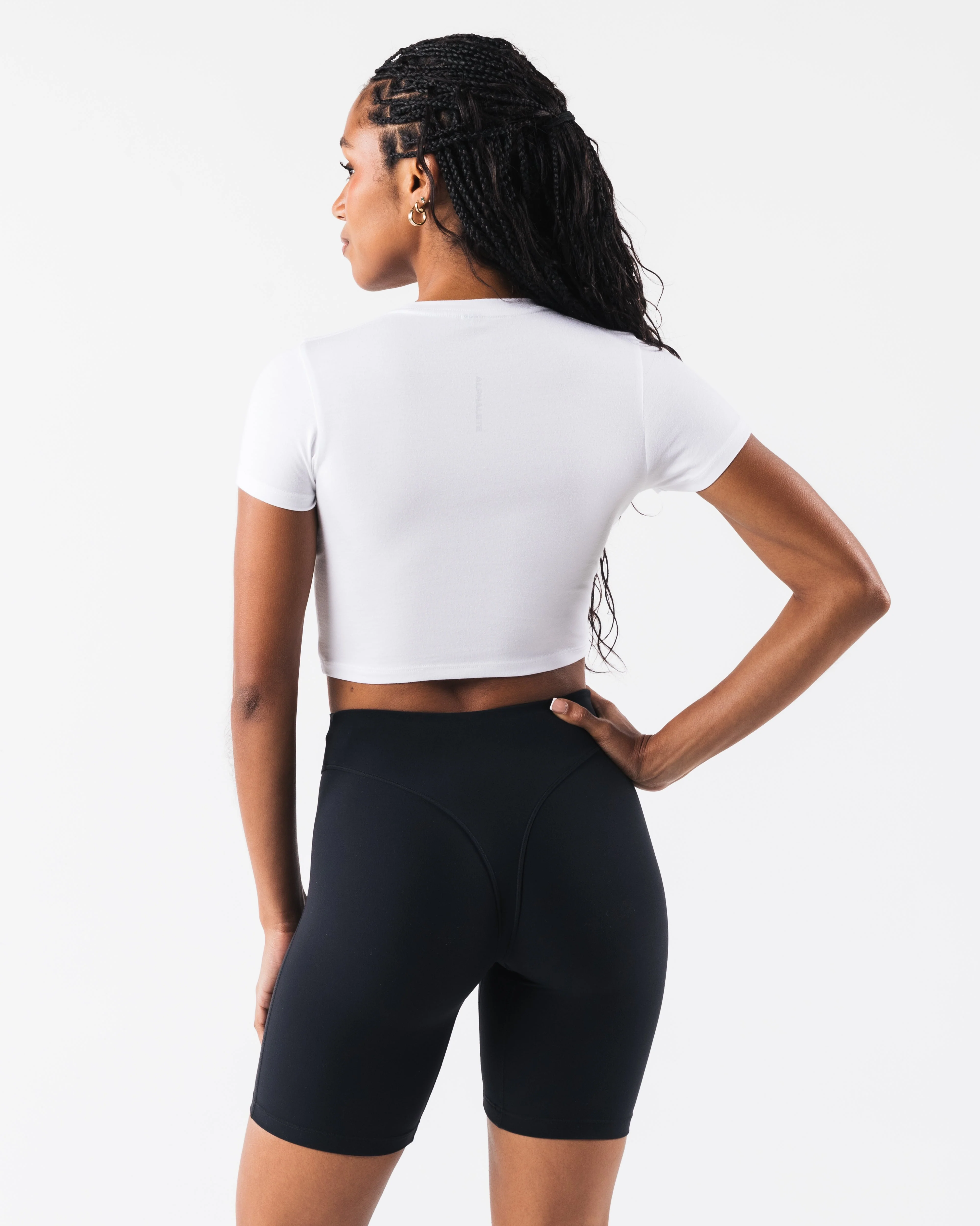 OT Crop Tee - White - Image 4