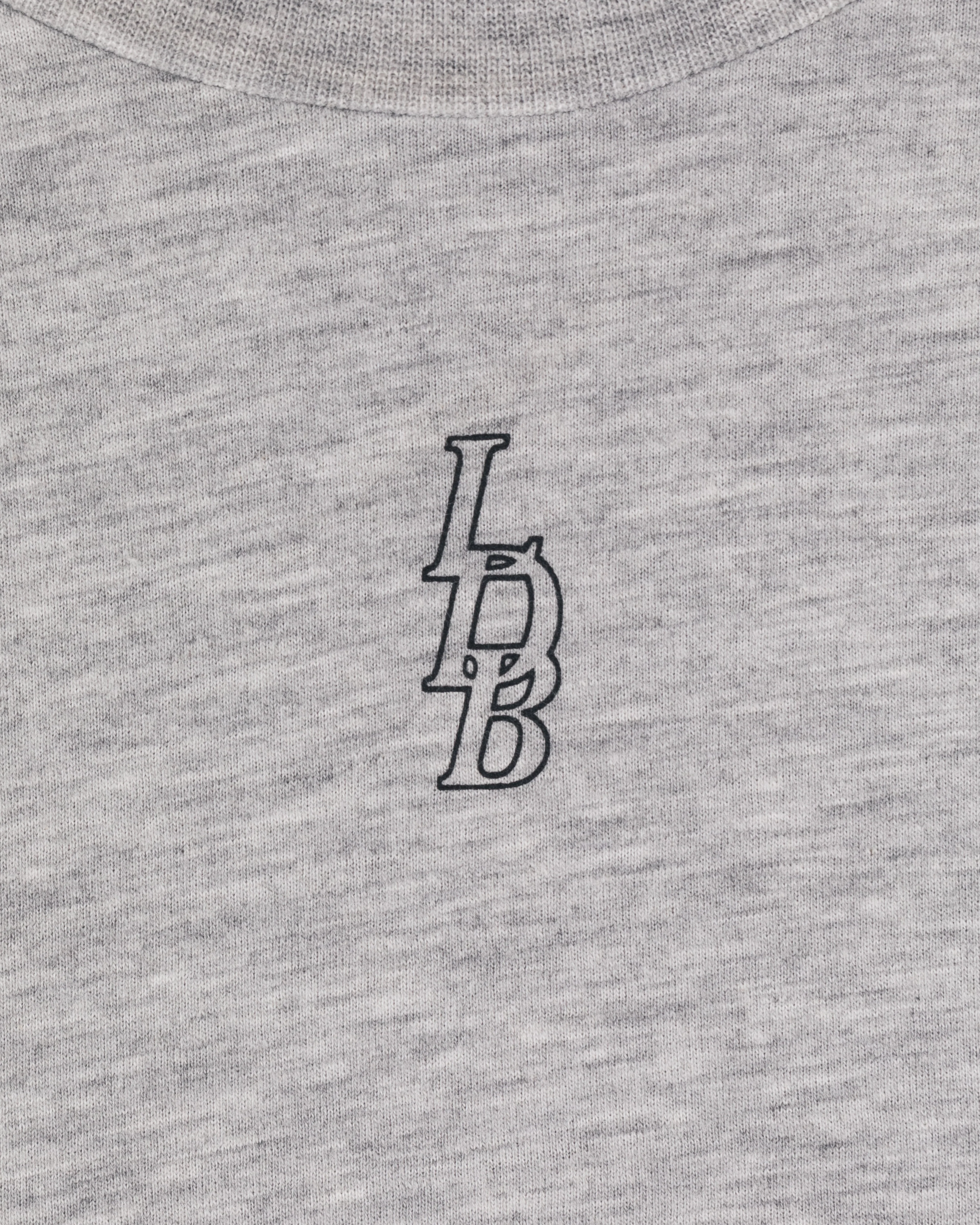 LDB Oversized Crop Tee - Heather Cloud - Image 6