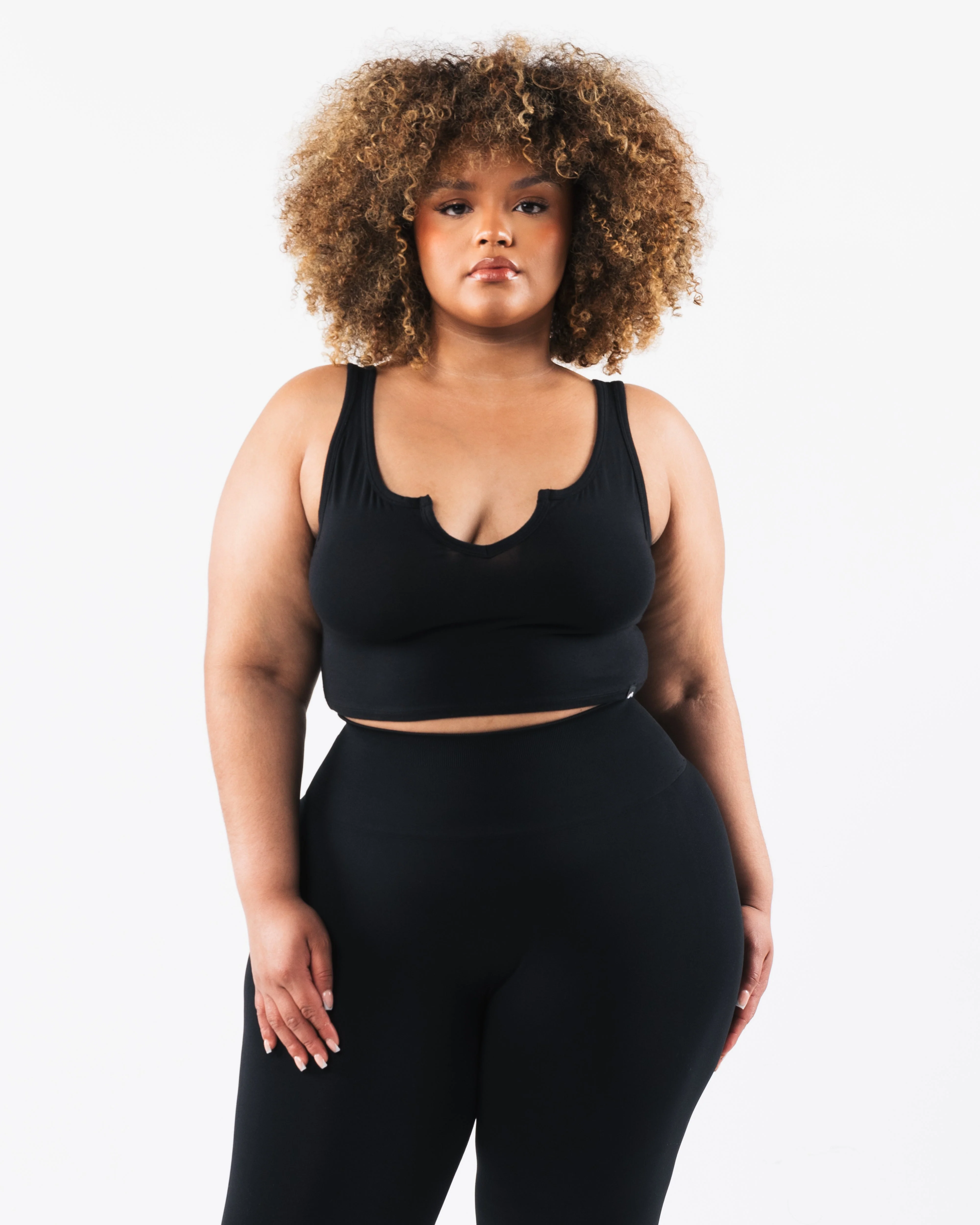 OT Slit Tank - Black - Image 2