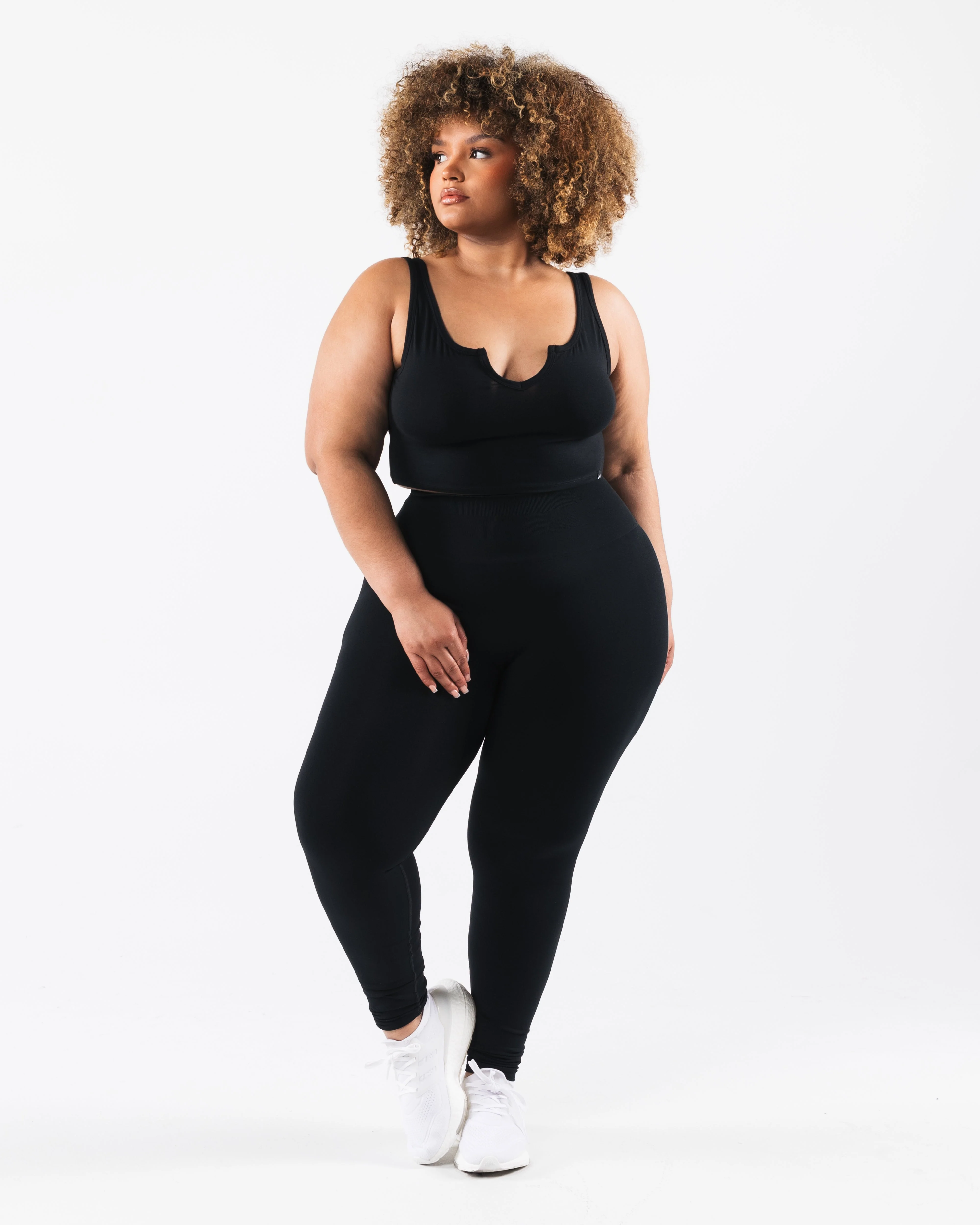 OT Slit Tank - Black - Image 4