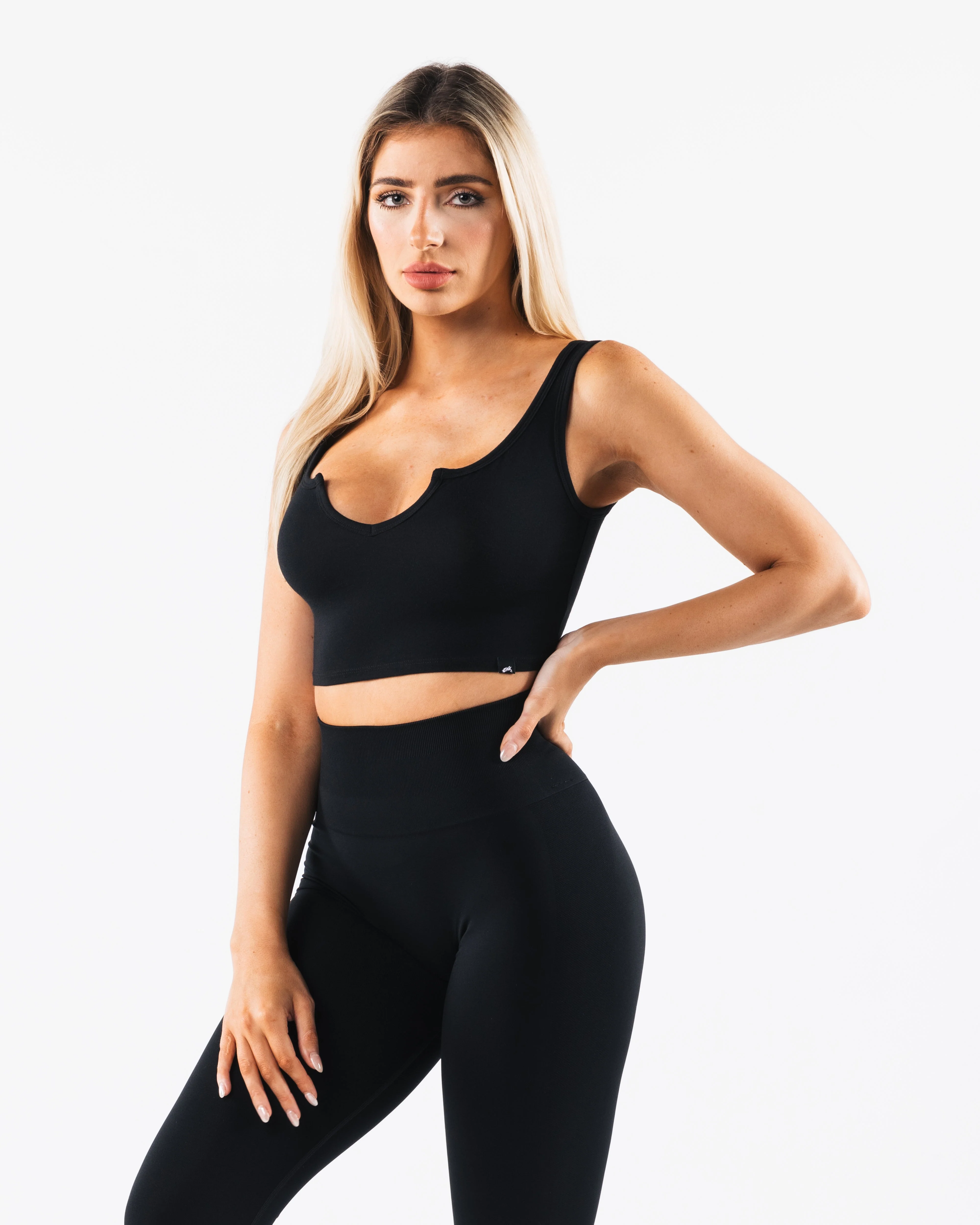 OT Slit Tank - Black - Image 5