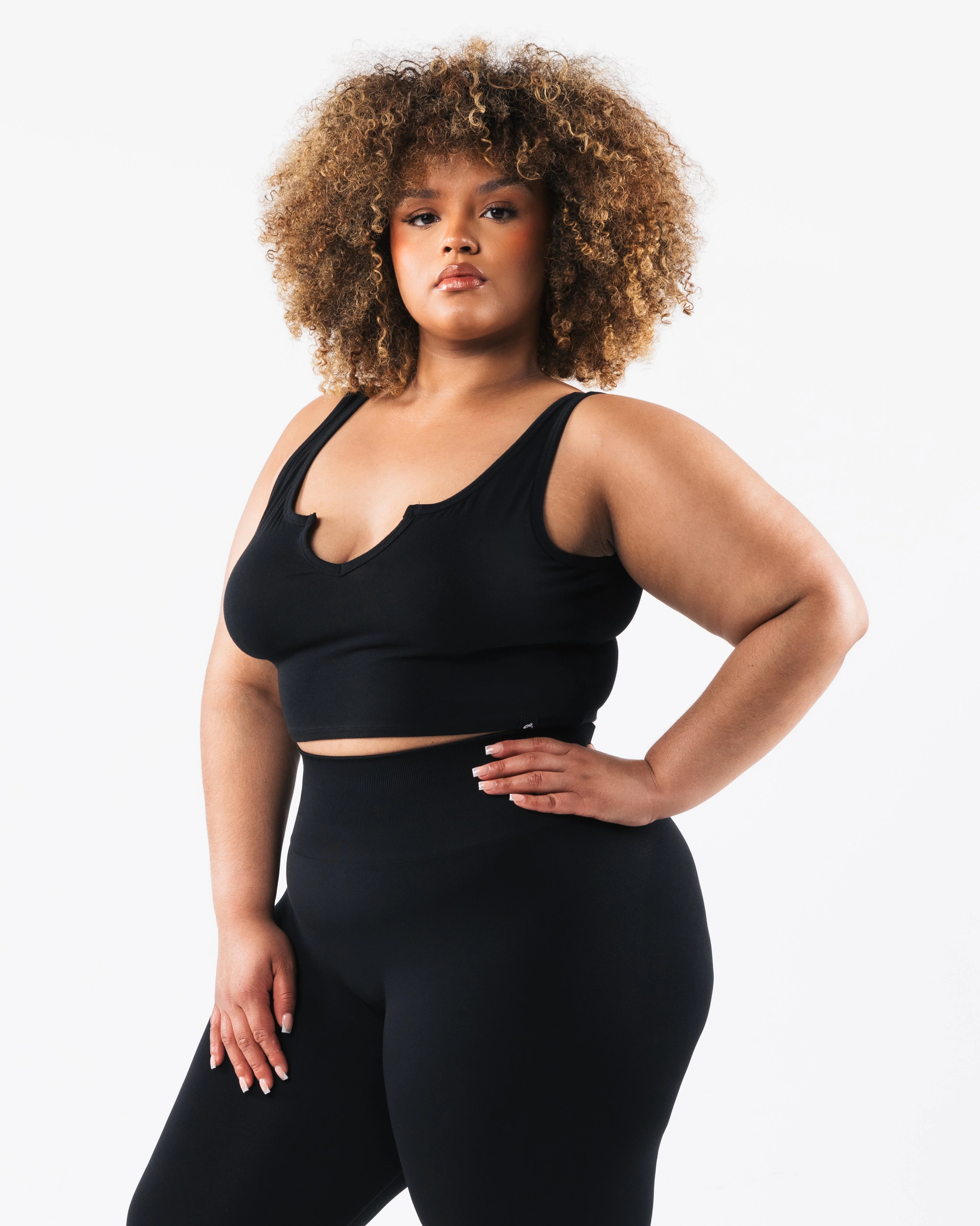 OT Slit Tank - Black - Image 6
