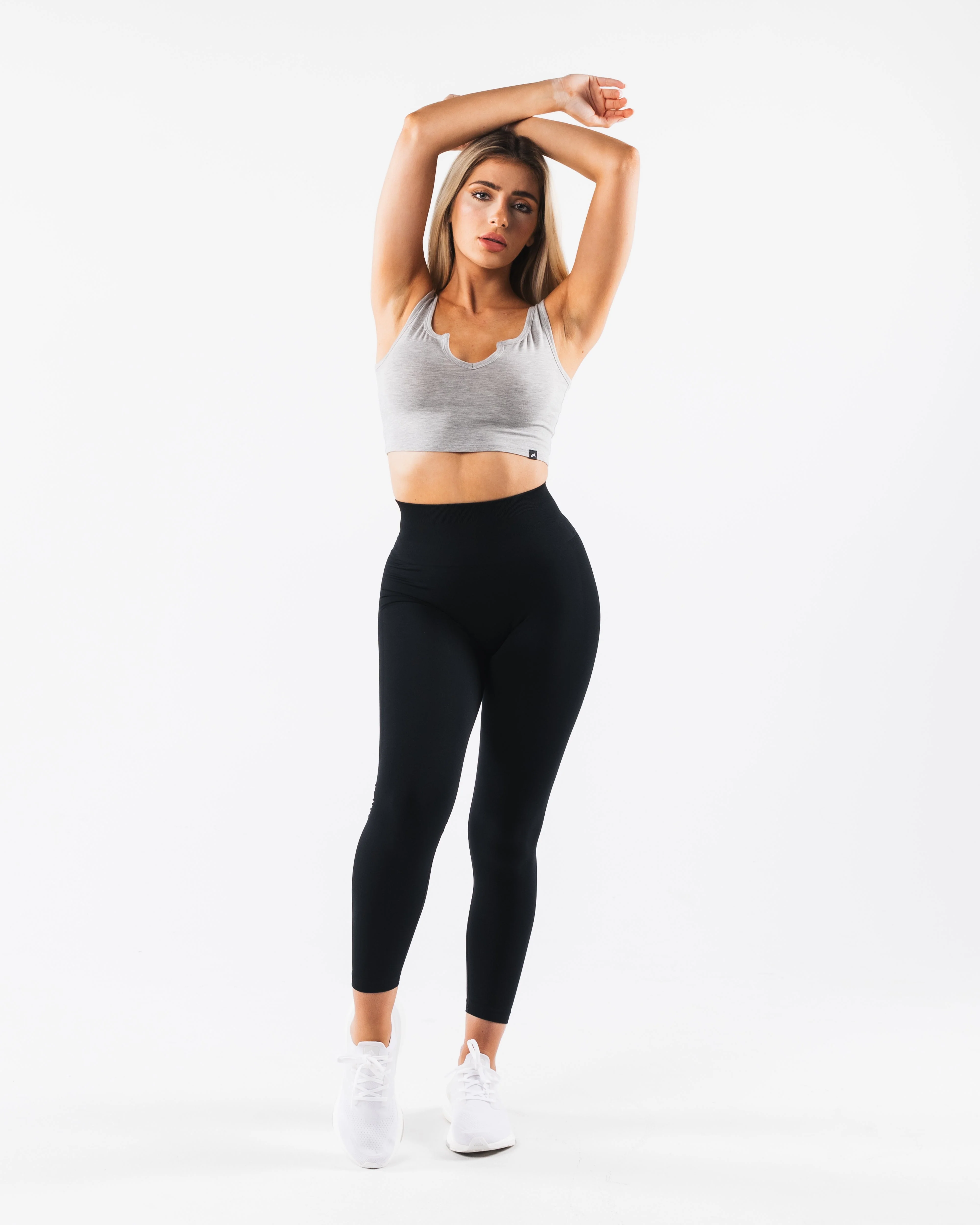 OT Slit Tank - Light Heather Grey - Image 2