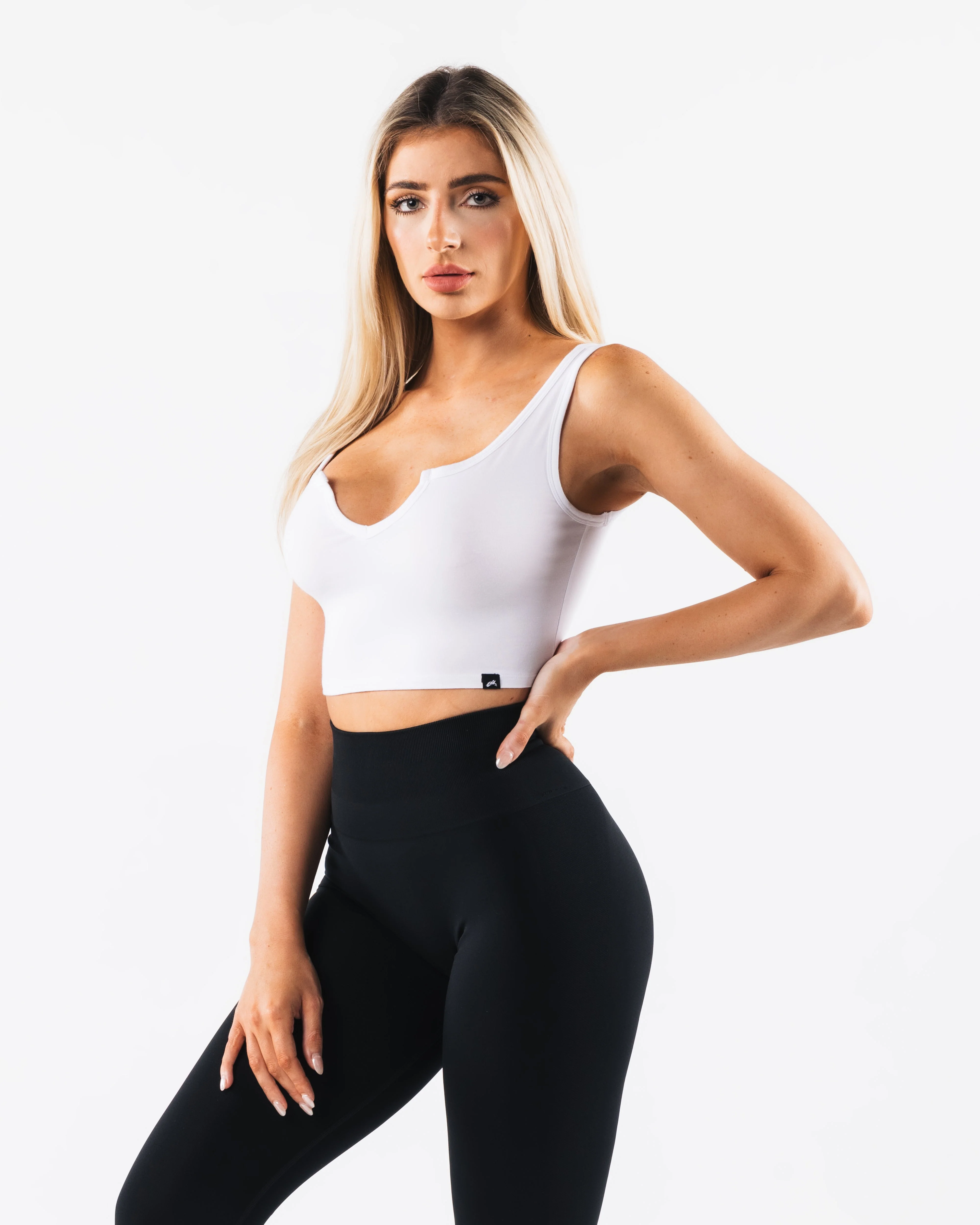 OT Slit Tank - White - Image 3