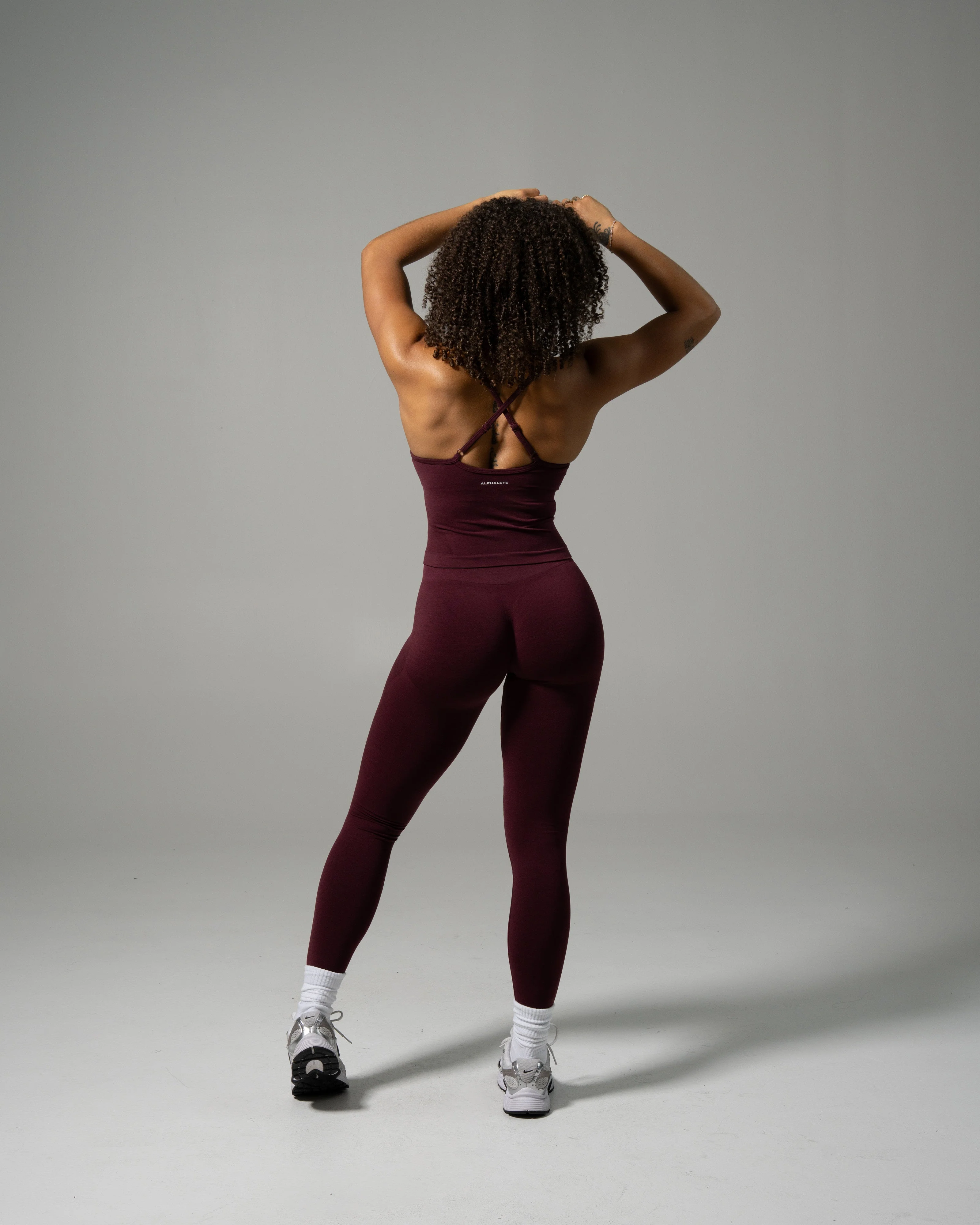 Pump High Rise Legging - Merlot - Image 4