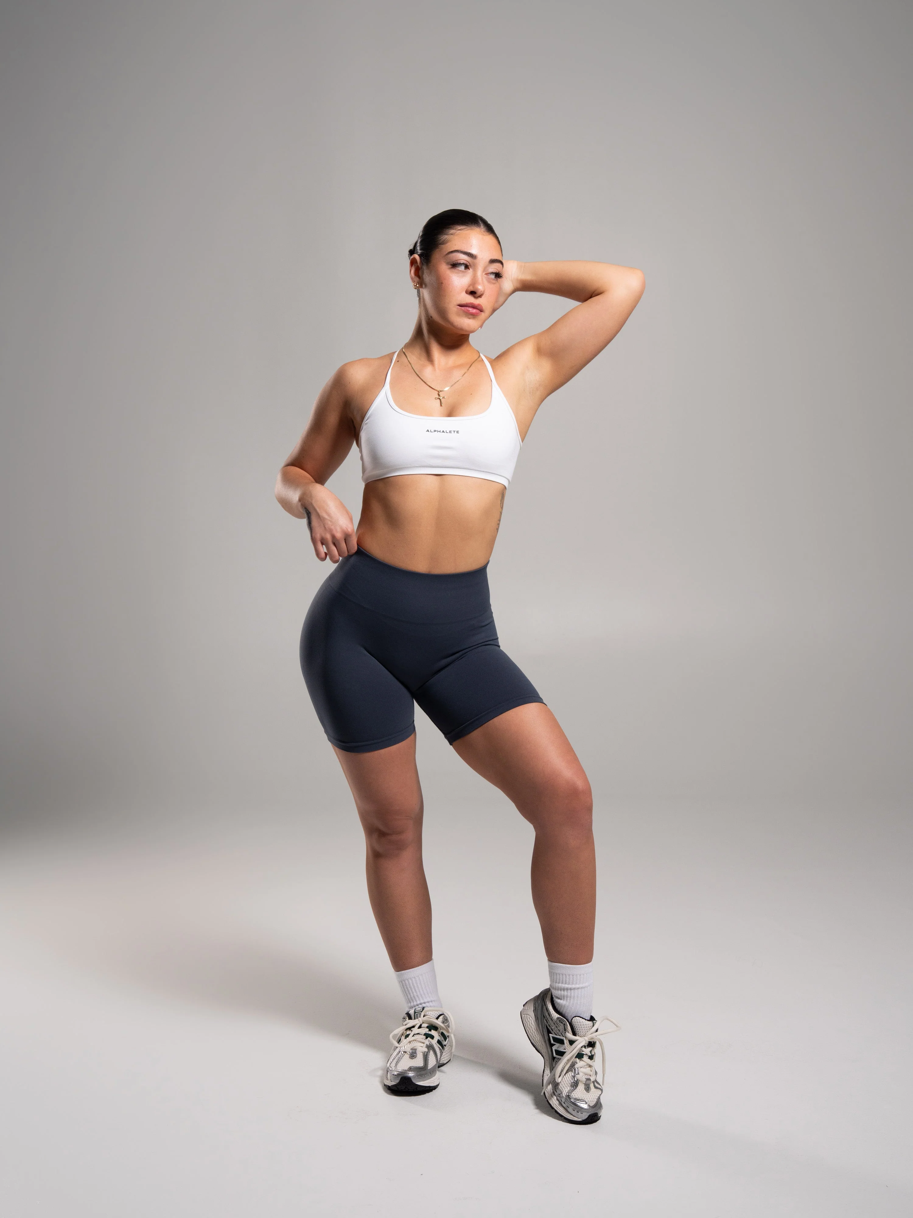 Pump High Rise Short - Dusty Navy - Image 4