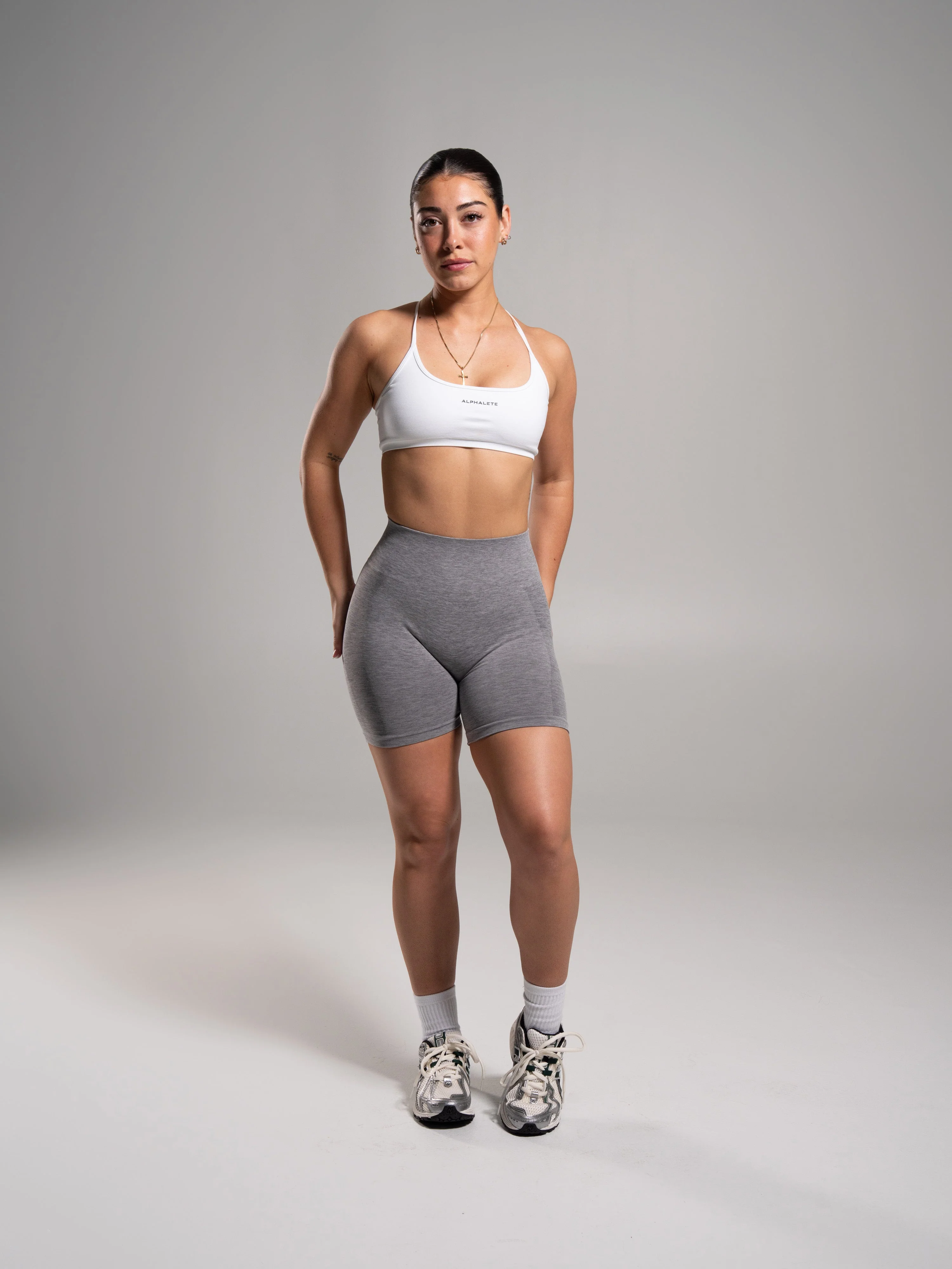 Pump High Rise Short - Heather Grey - Image 5
