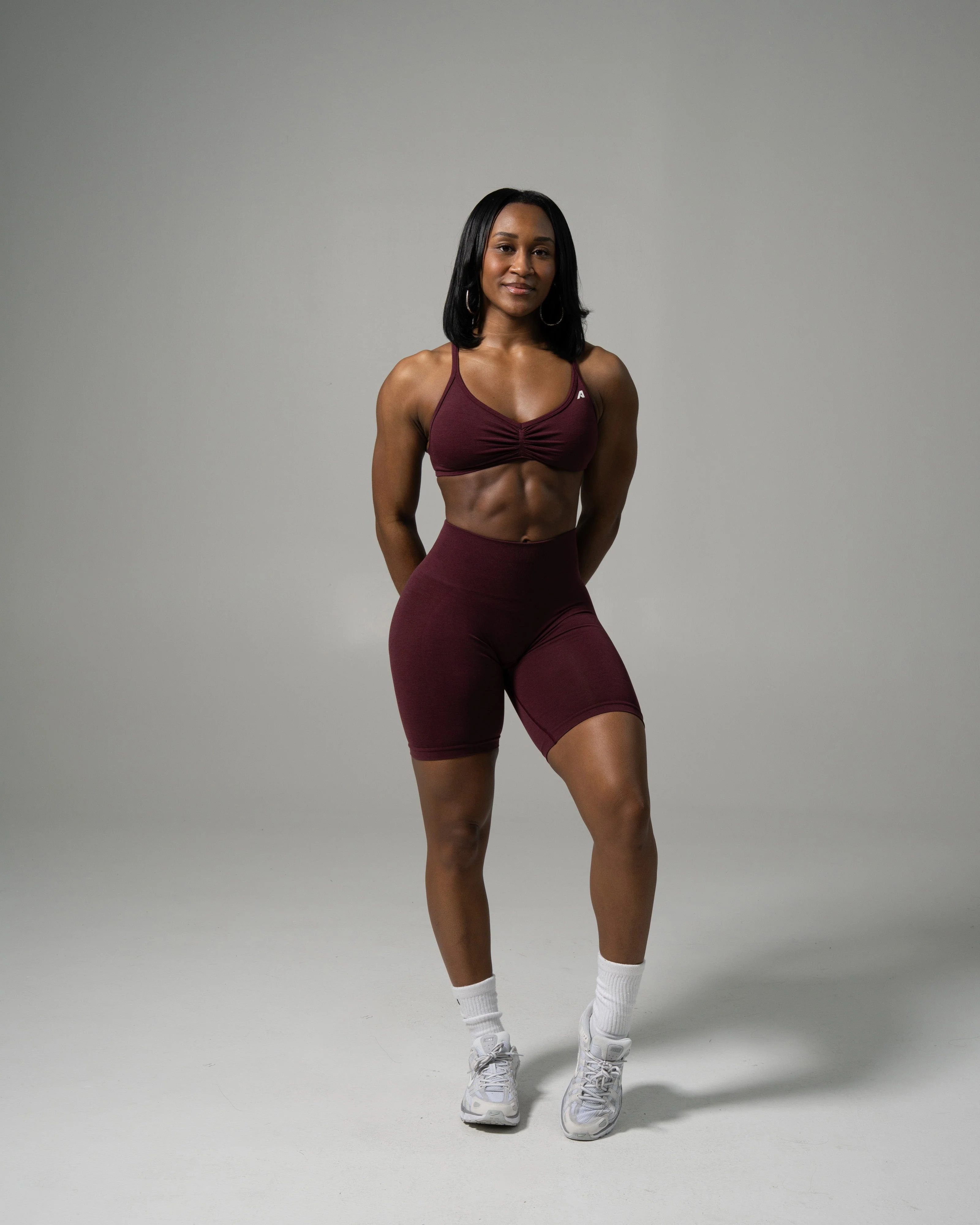 Pump Mid Rise Biker Short - Merlot - Image 5
