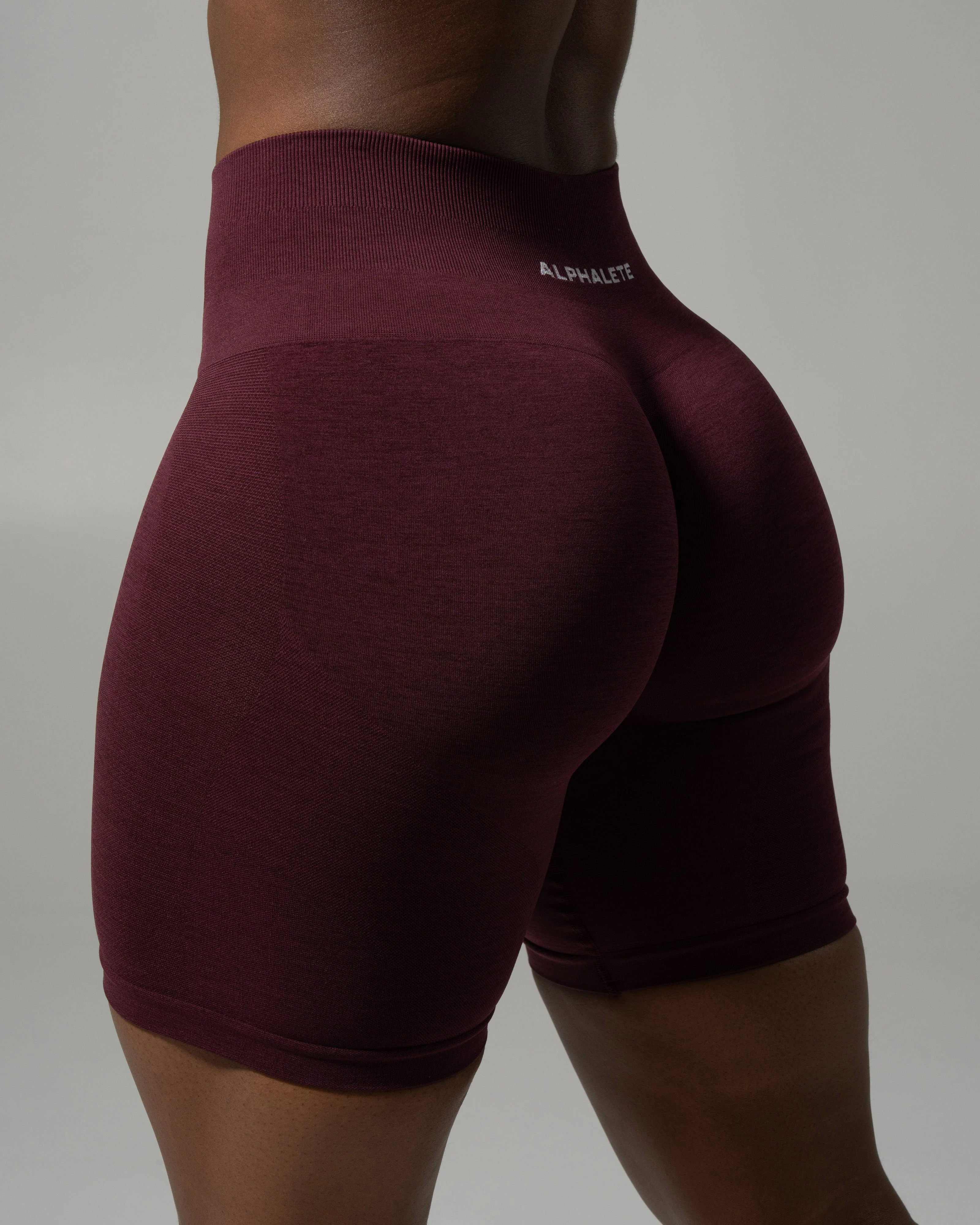 Pump Mid Rise Biker Short - Merlot - Image 6