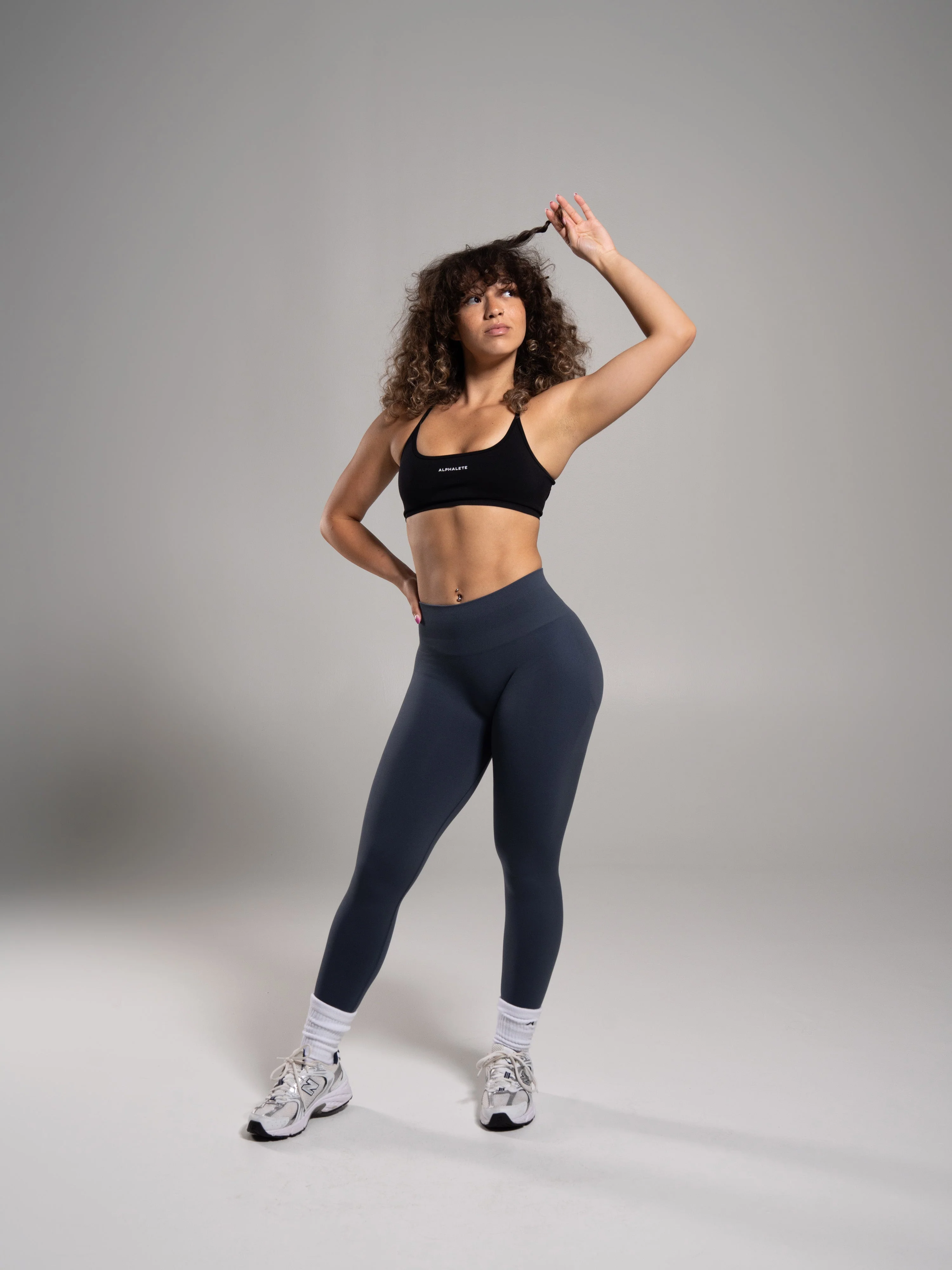 Pump Mid Rise Legging - Dusty Navy - Image 4