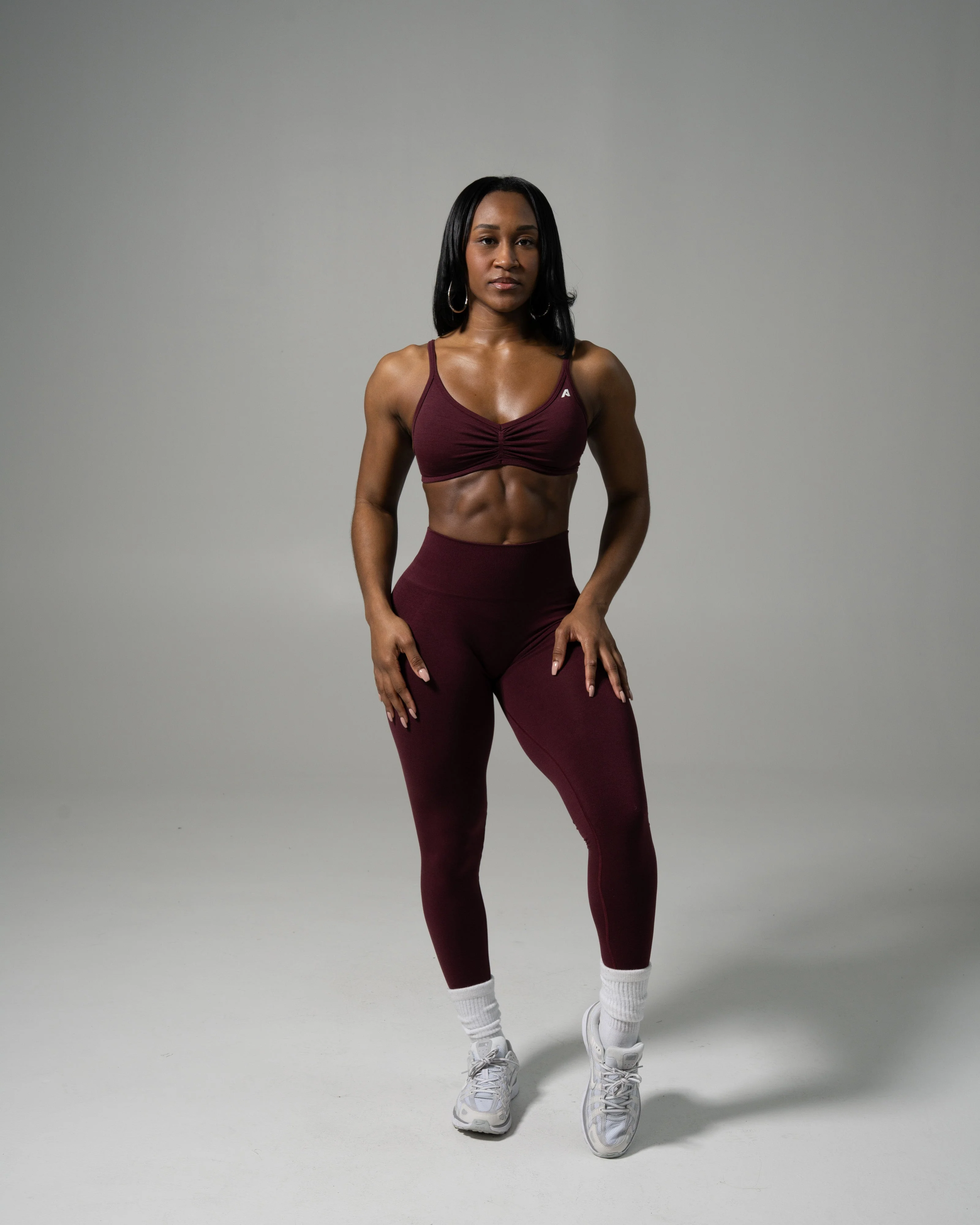 Pump Mid Rise Legging - Merlot - Image 5