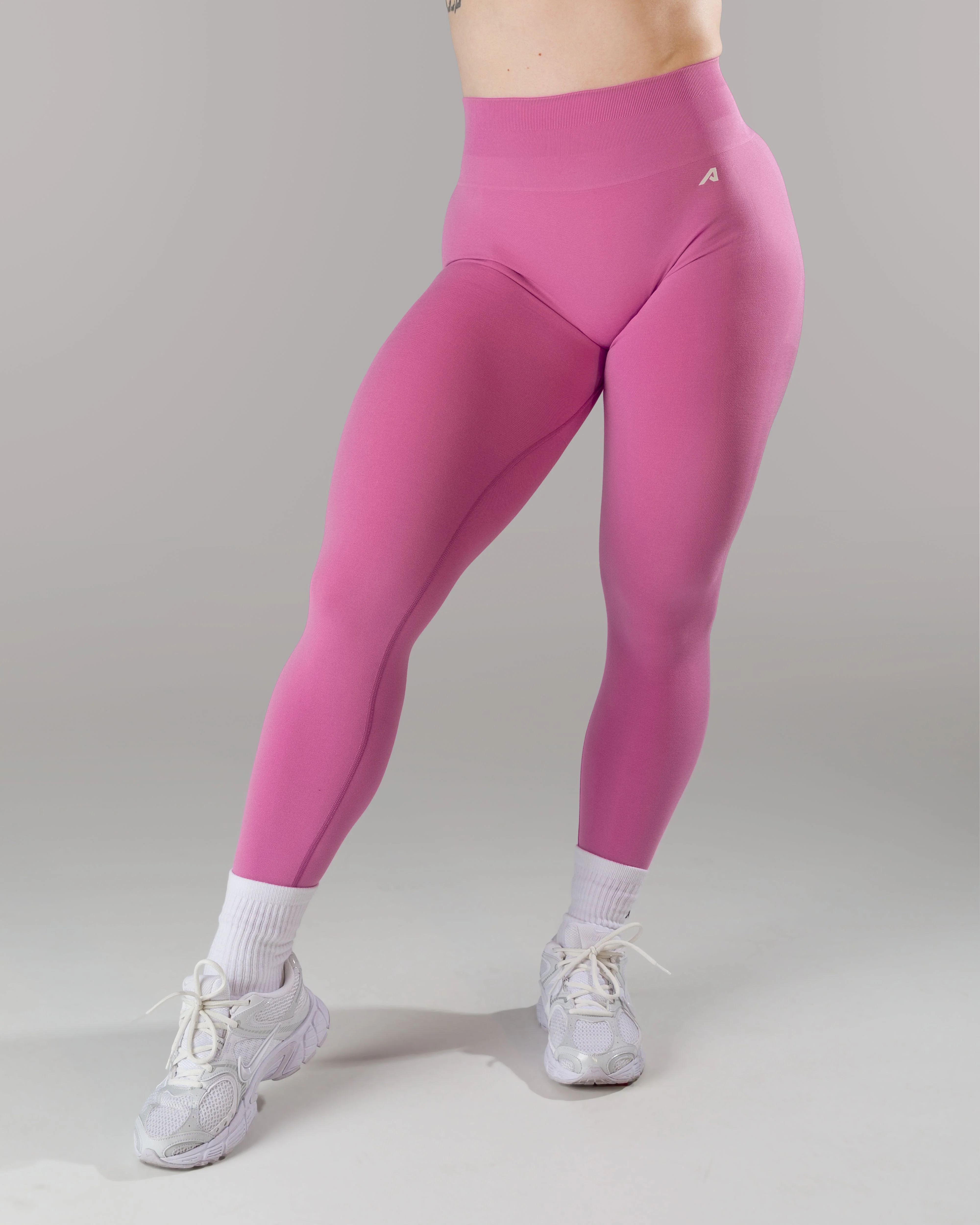 Pump Mid Rise Legging - Orchid w/ Logo - Image 8