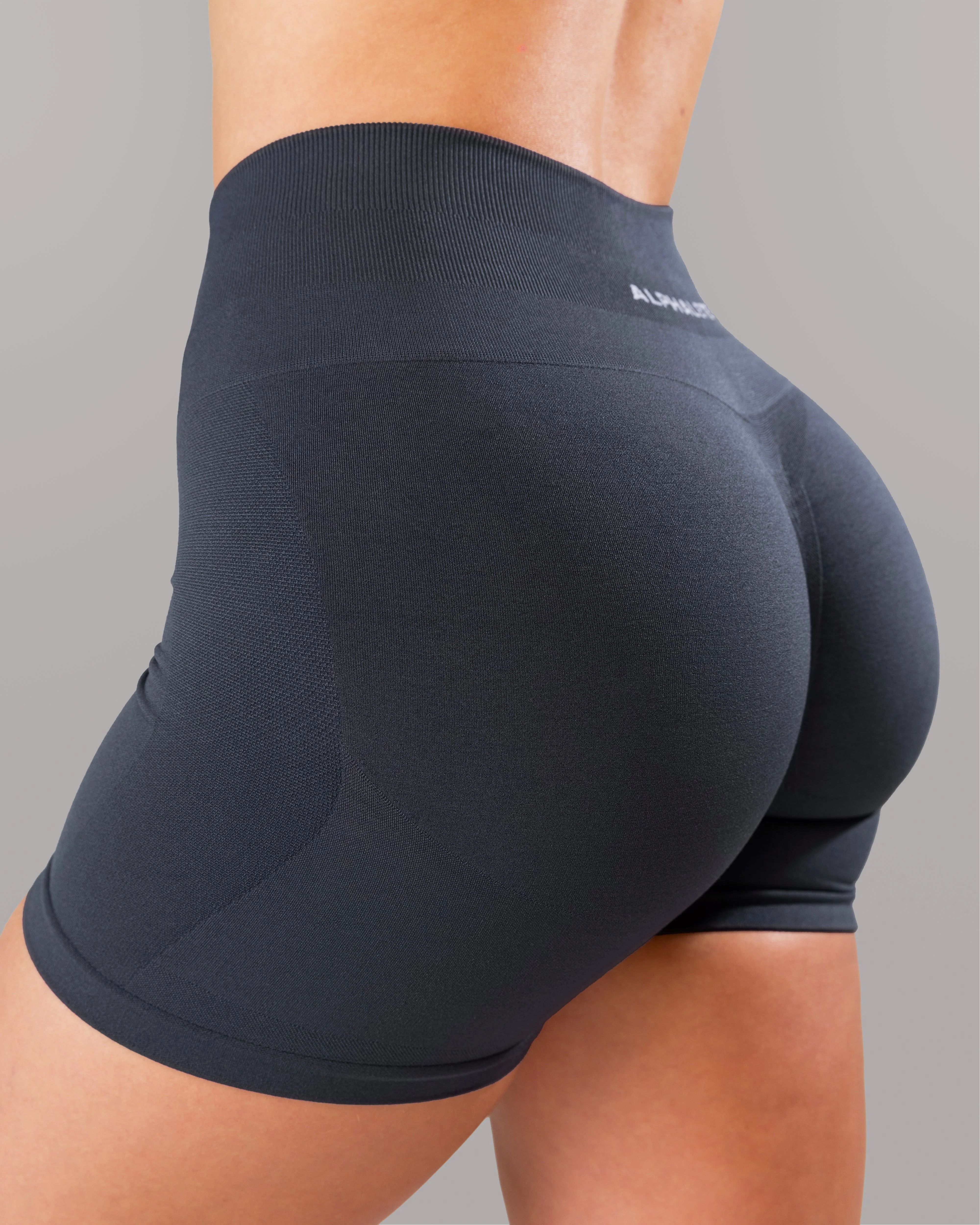 Pump Mid Rise Short - Dusty Navy w/ Logo - Image 5