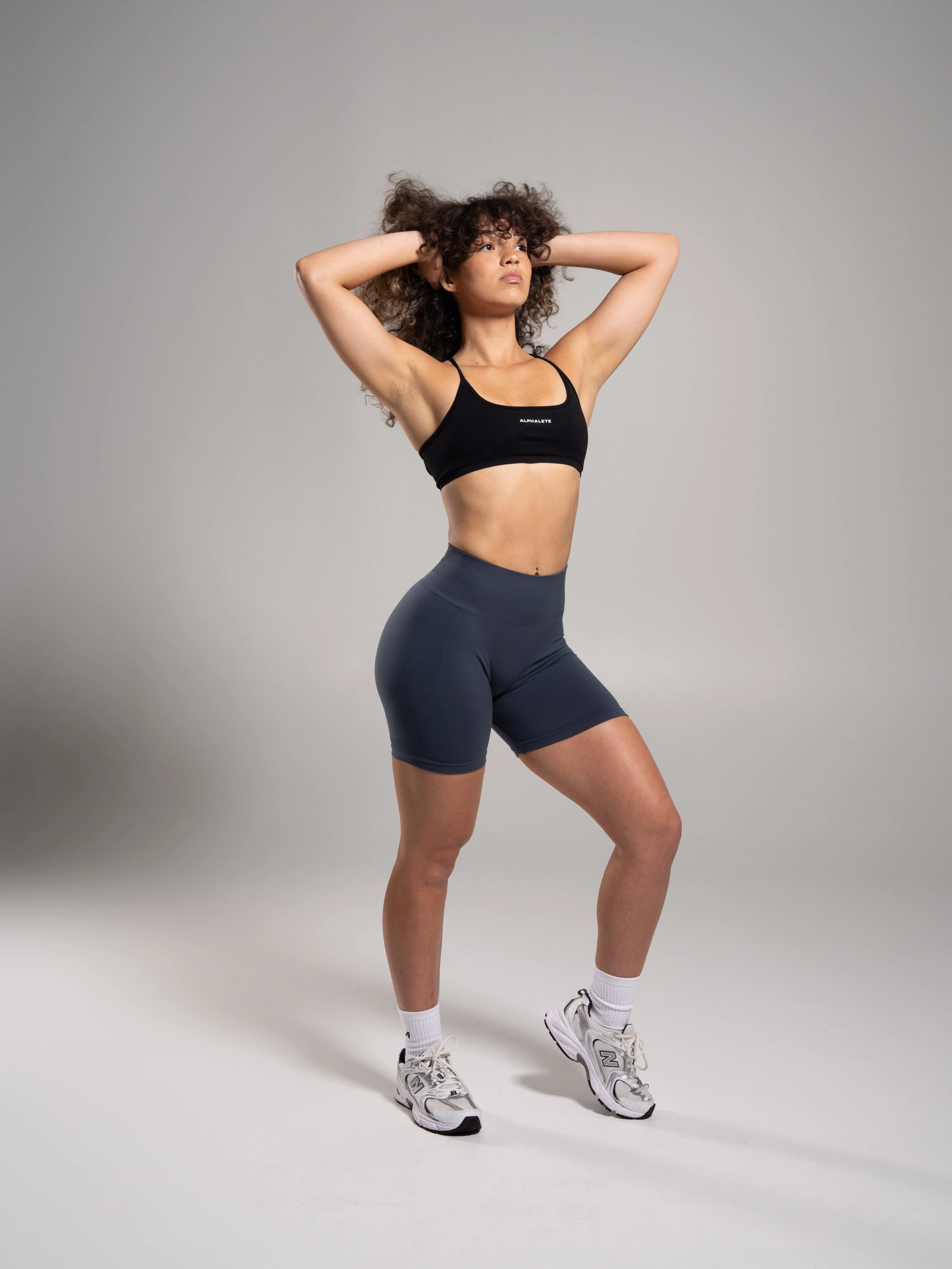 Pump Mid Rise Short - Dusty Navy - Image 4