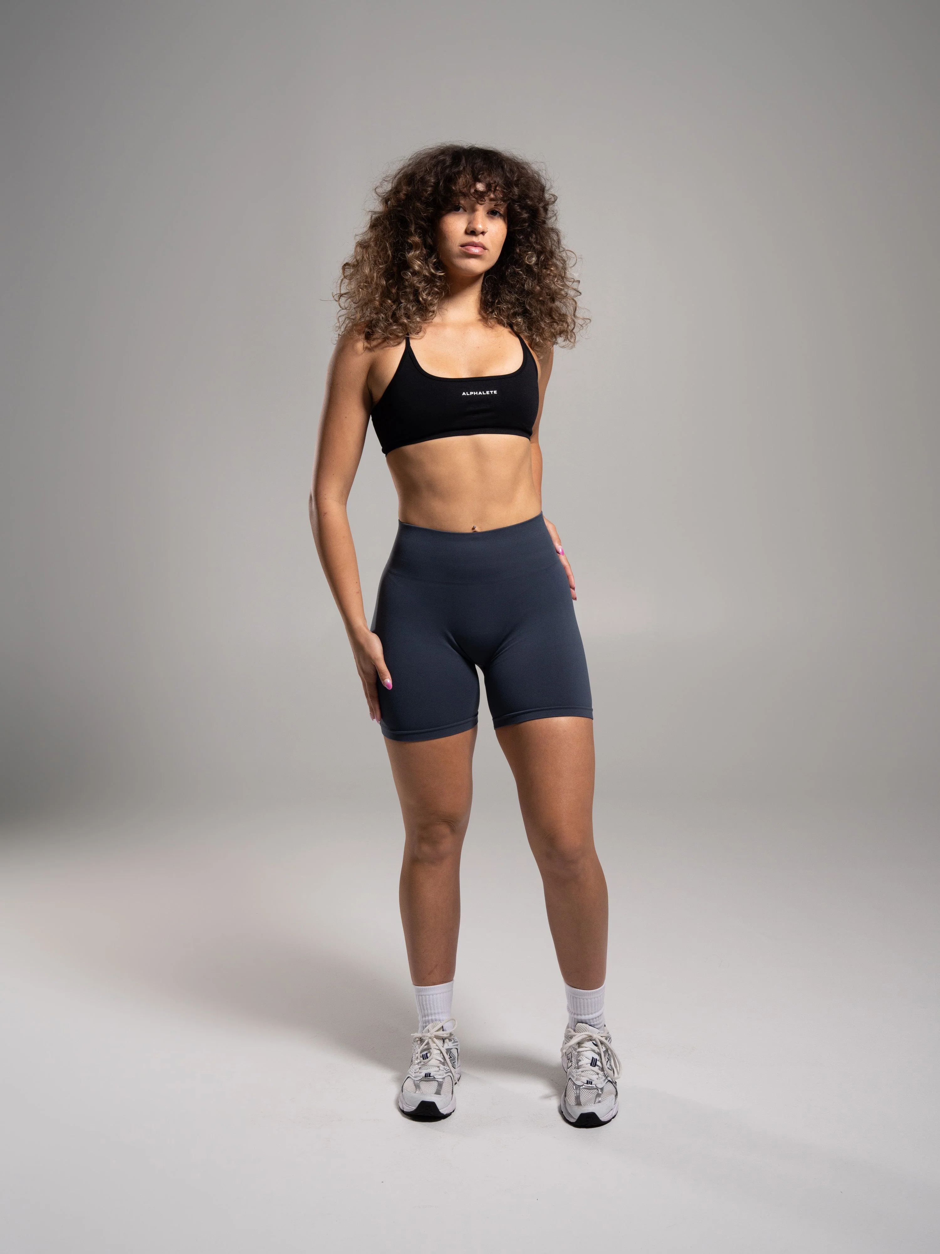 Pump Mid Rise Short - Dusty Navy - Image 6