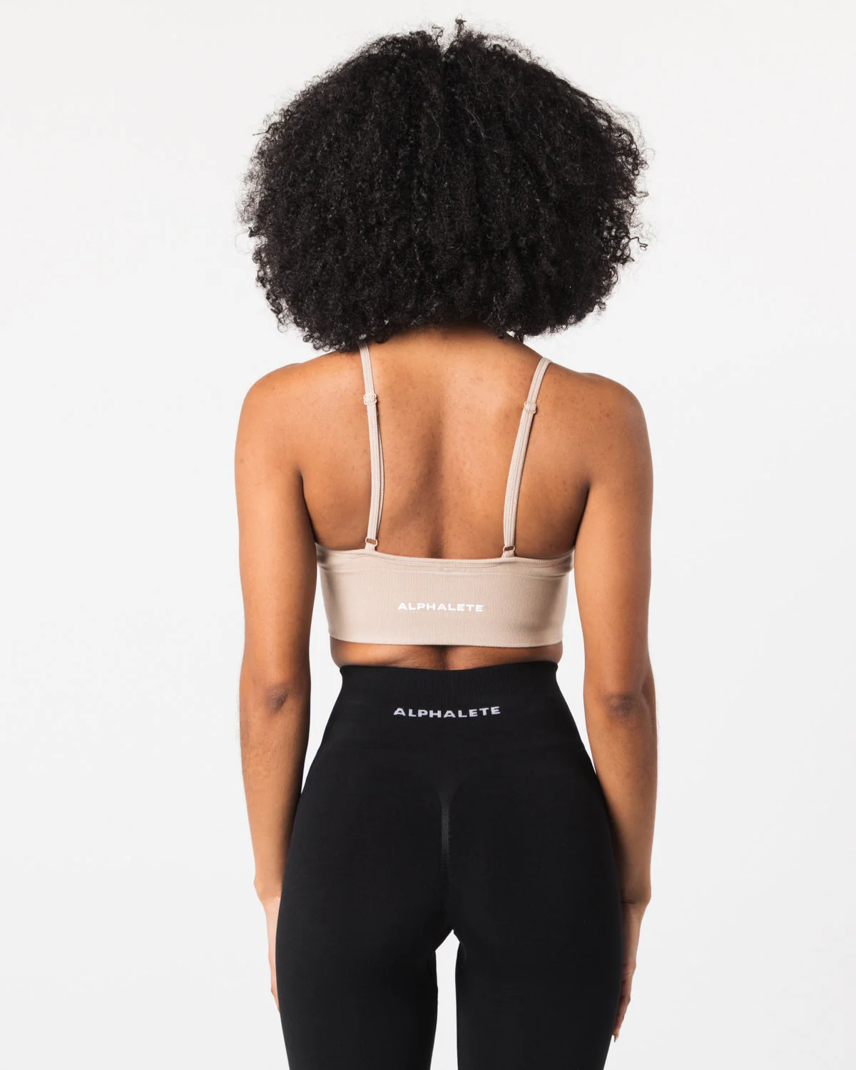 Seamless Ribbed Bra - Linen - Image 4
