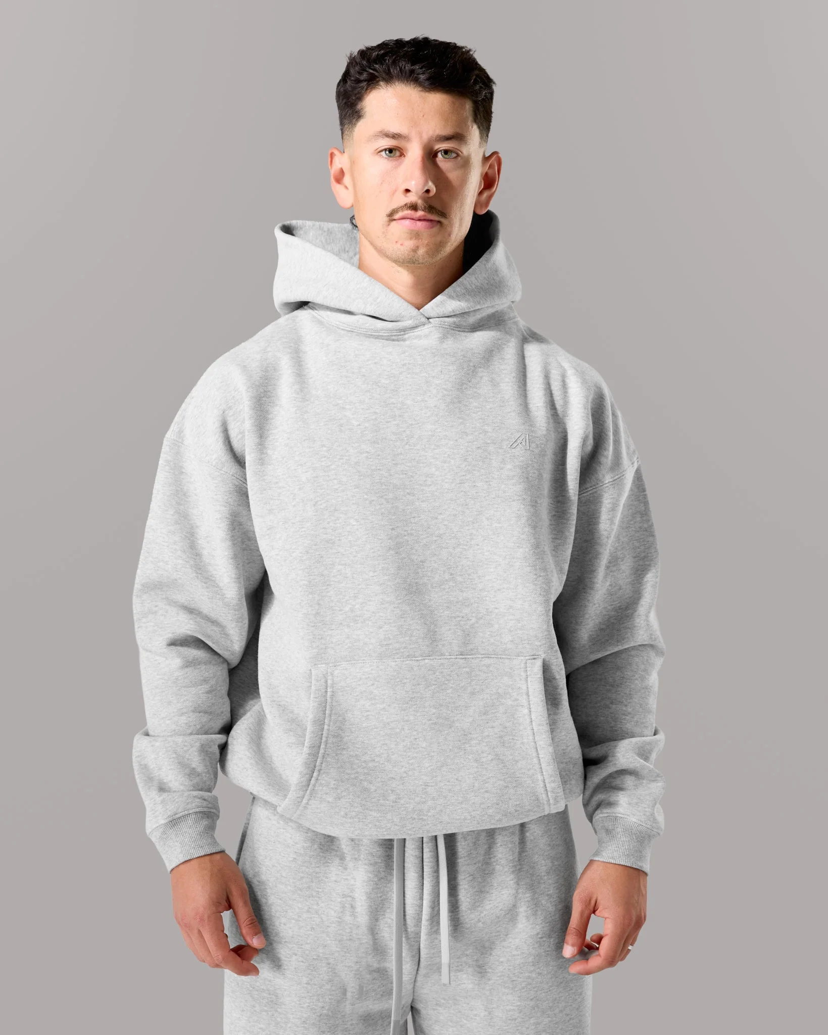 Staple Hoodie - Heather Grey - Image 2