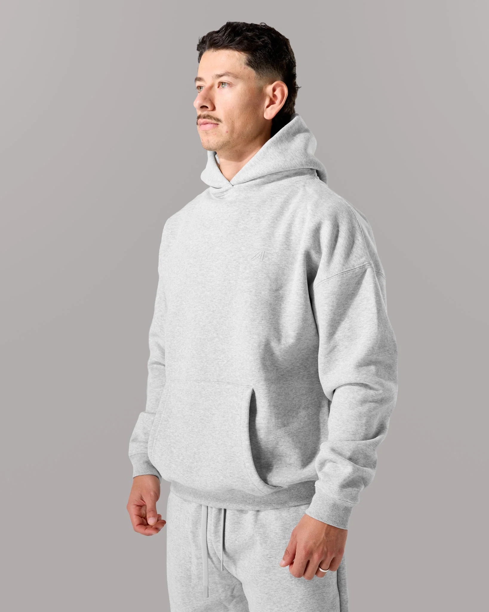 Staple Hoodie - Heather Grey - Image 4
