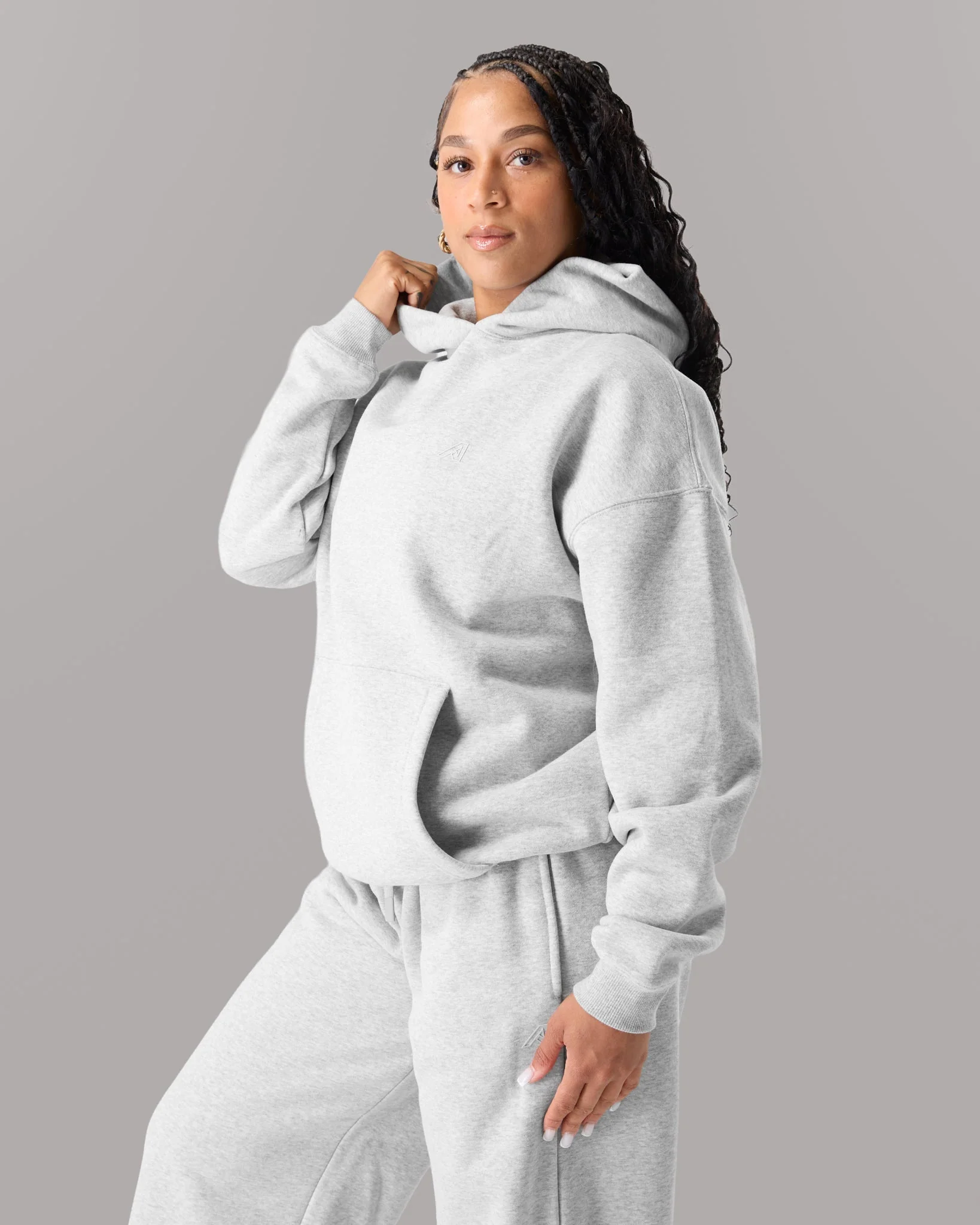 Staple Hoodie - Heather Grey - Image 5
