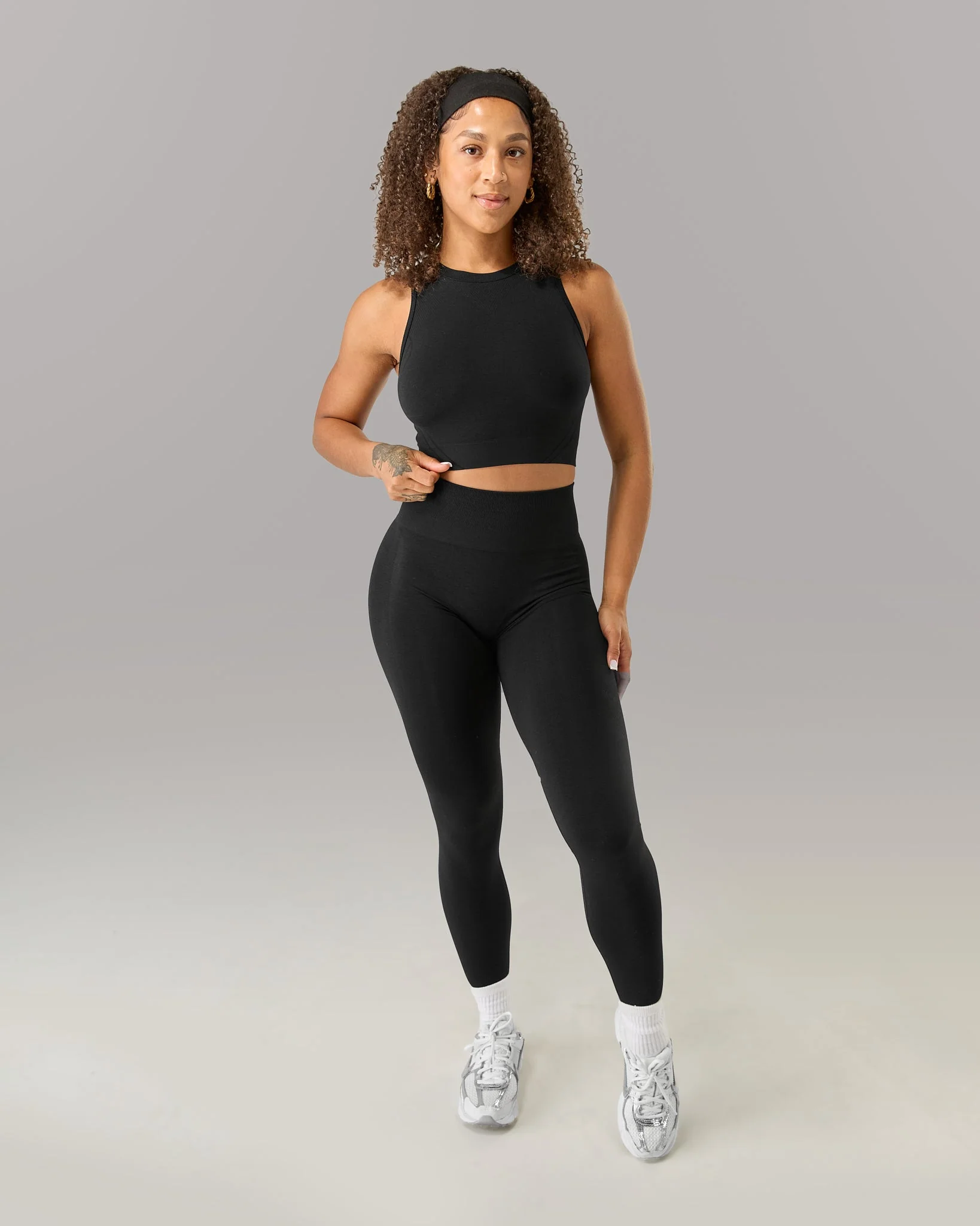 Stratus Crop Tank - Black - Image 2