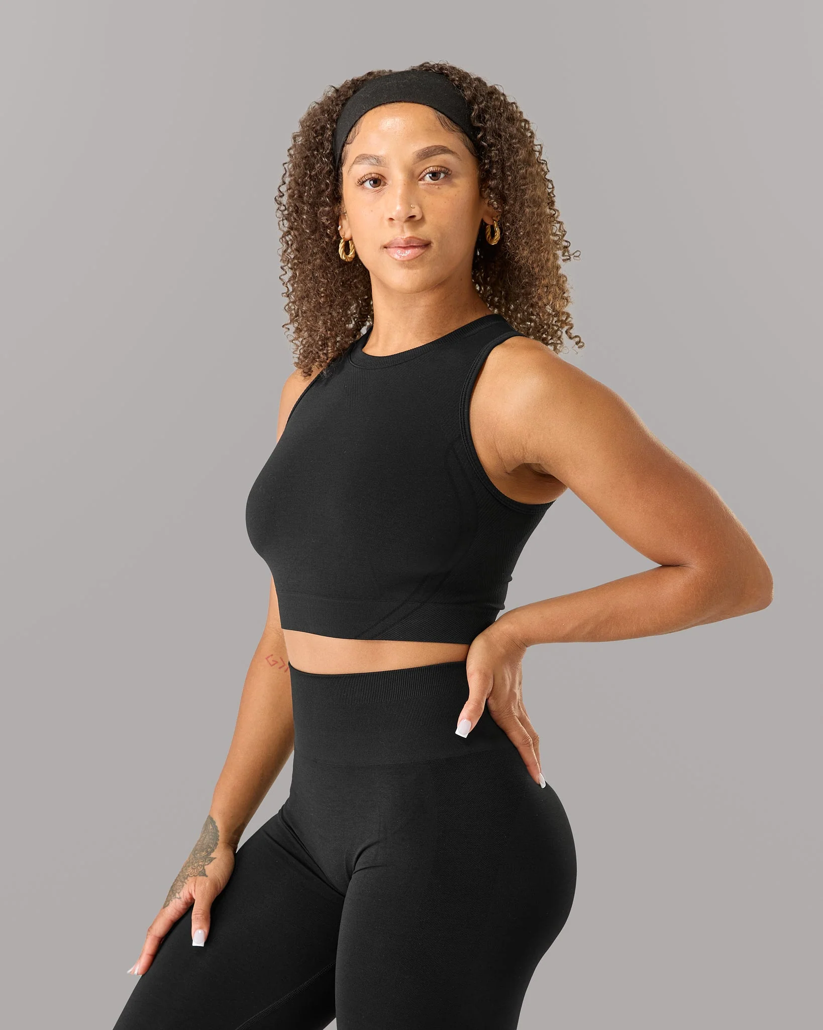 Stratus Crop Tank - Black - Image 3
