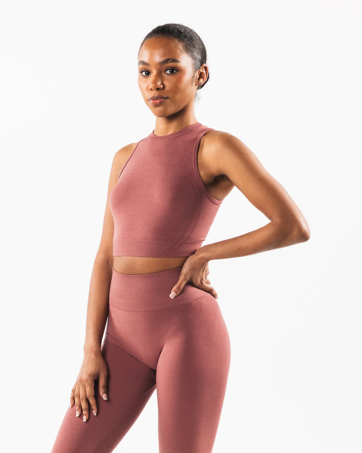 Stratus Crop Tank - Rose - Image 3