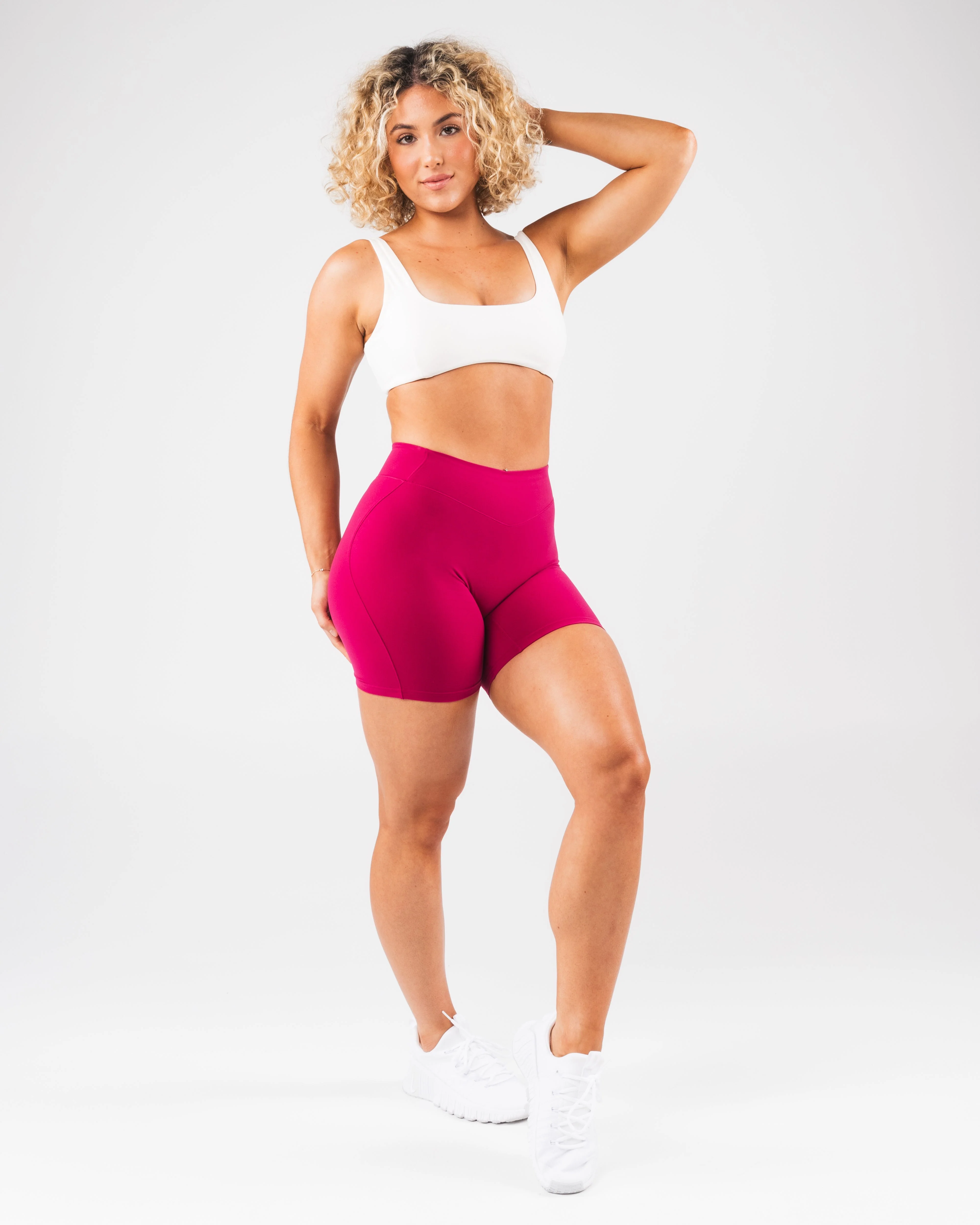Everyday Core Mid Rise Biker Short - Berry - Image 2