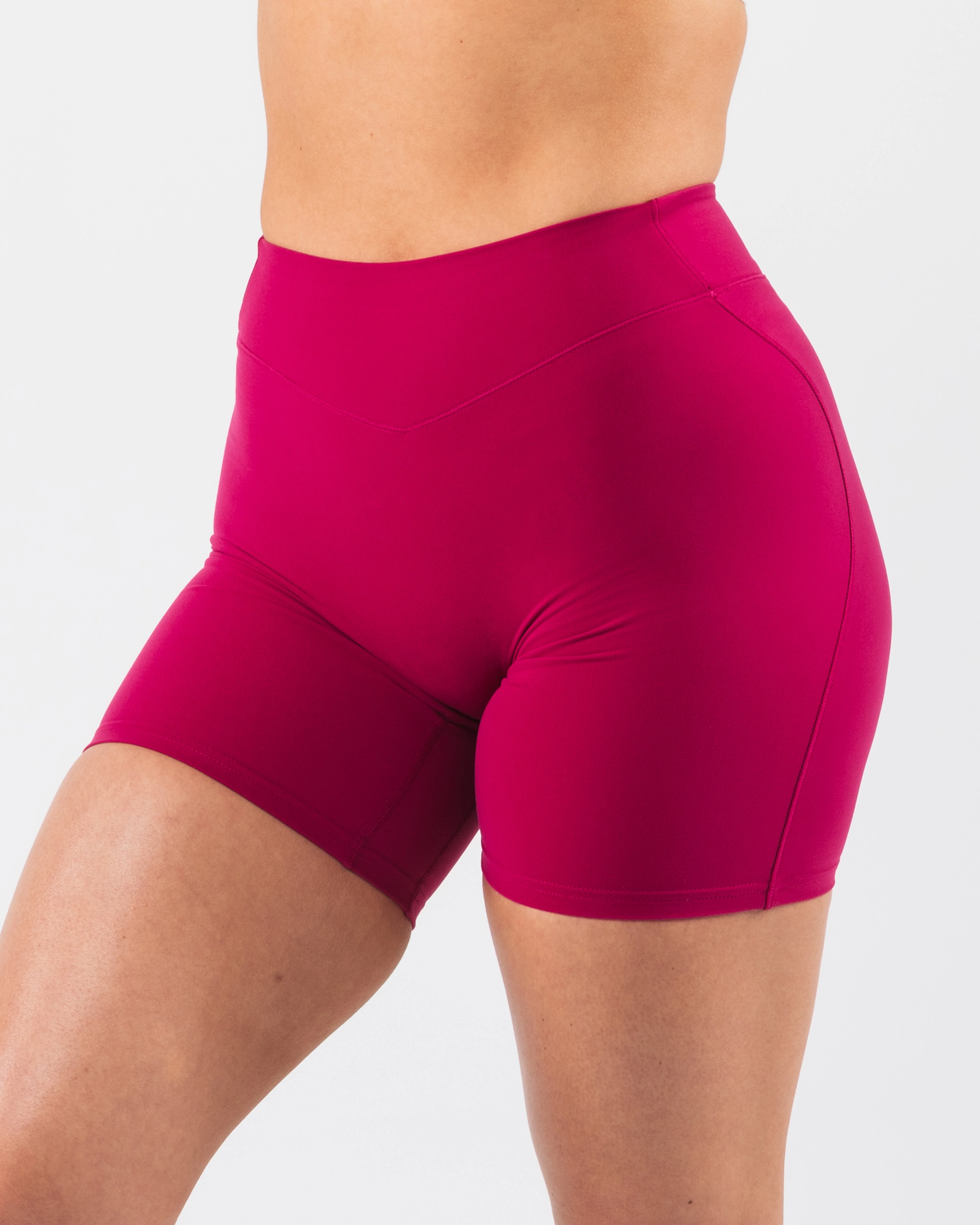 Everyday Core Mid Rise Biker Short - Berry - Image 4