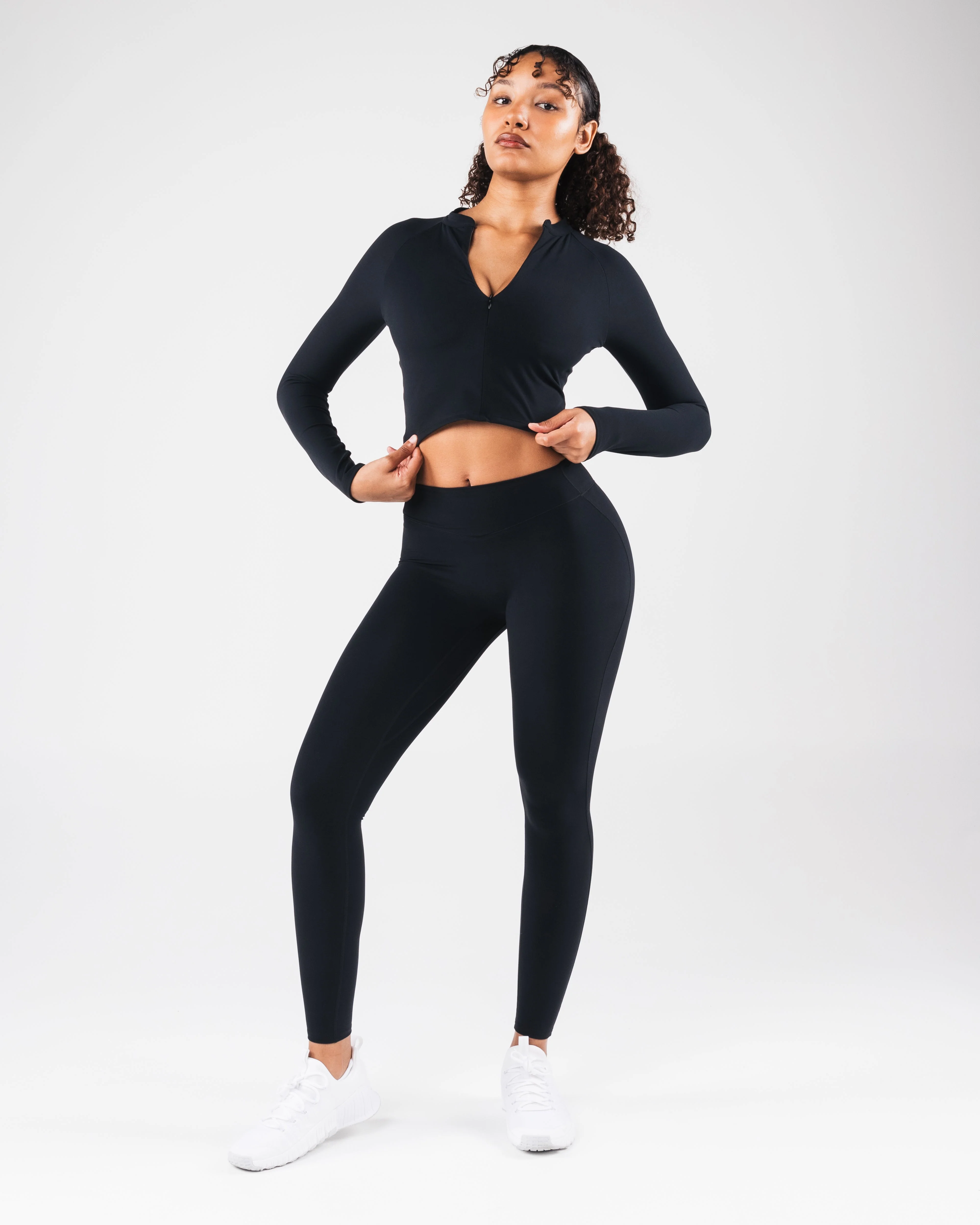 KDM LS Zip Bra - Black - Image 2