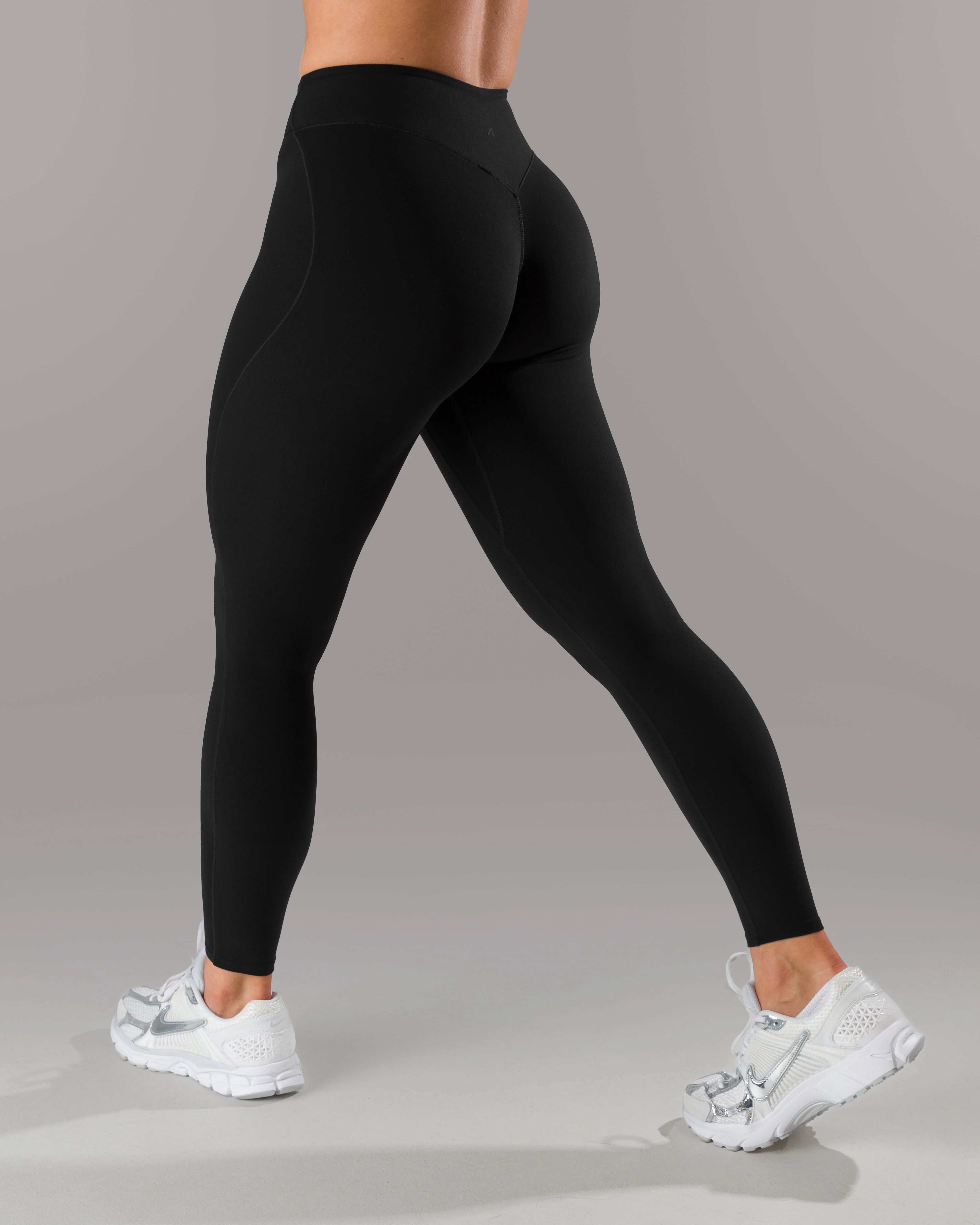 Wrap Mid Rise Legging - Black - Image 3