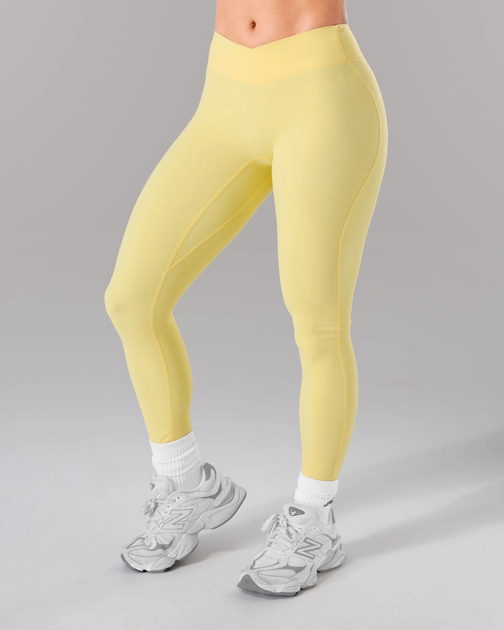 Wrap Mid Rise Legging - Canary - Image 3