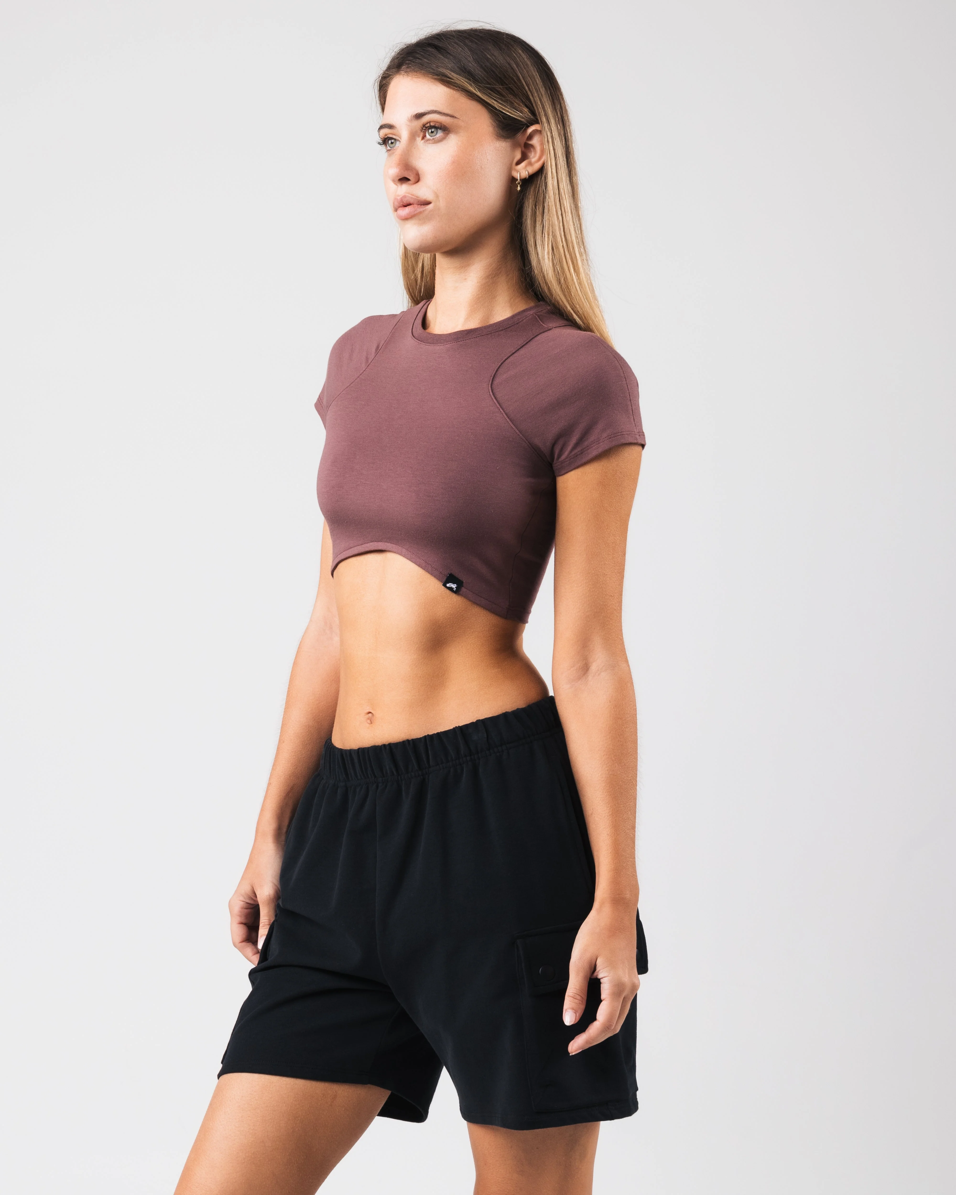 Angled Crop Tee - Sugar - Image 3