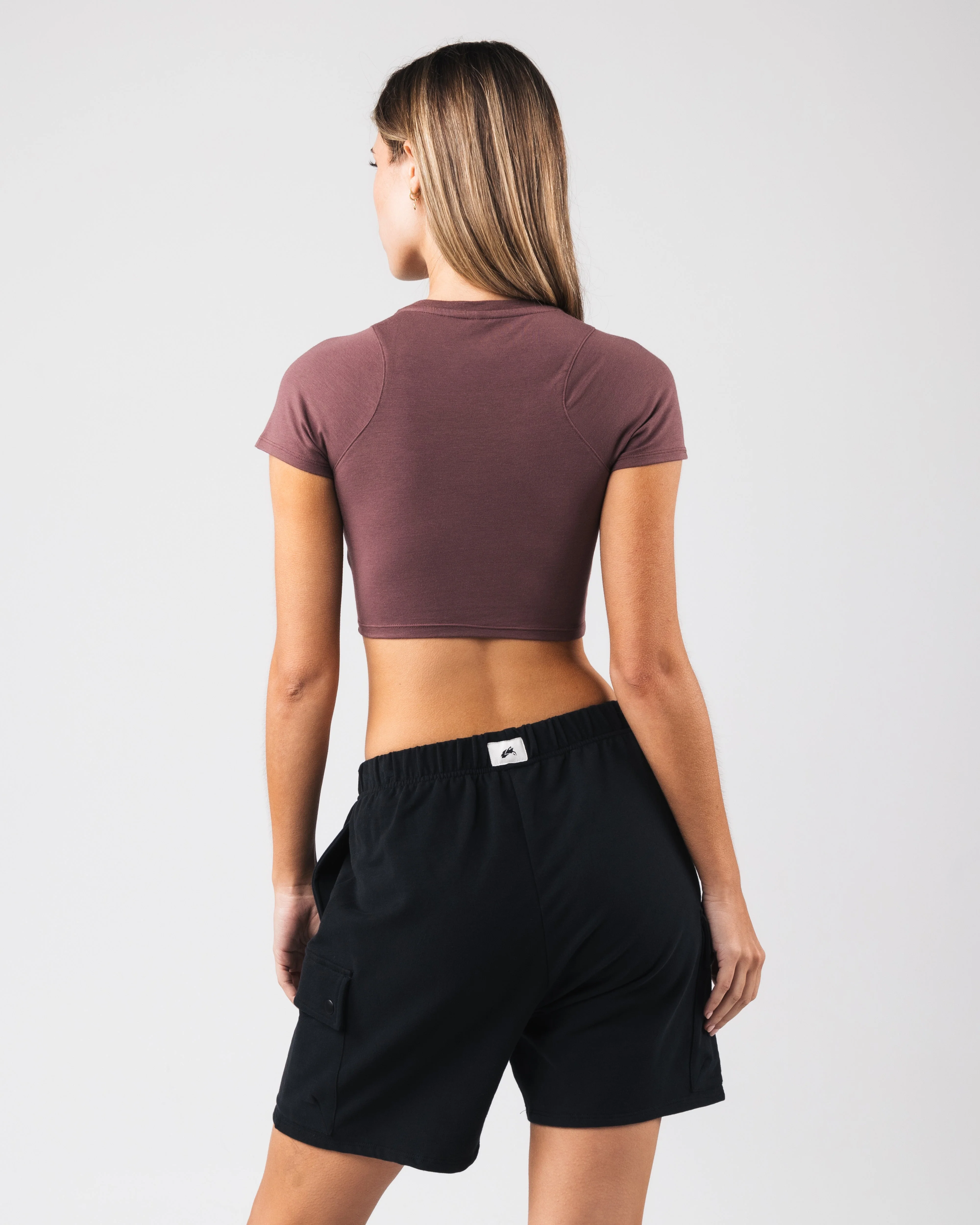 Angled Crop Tee - Sugar - Image 4